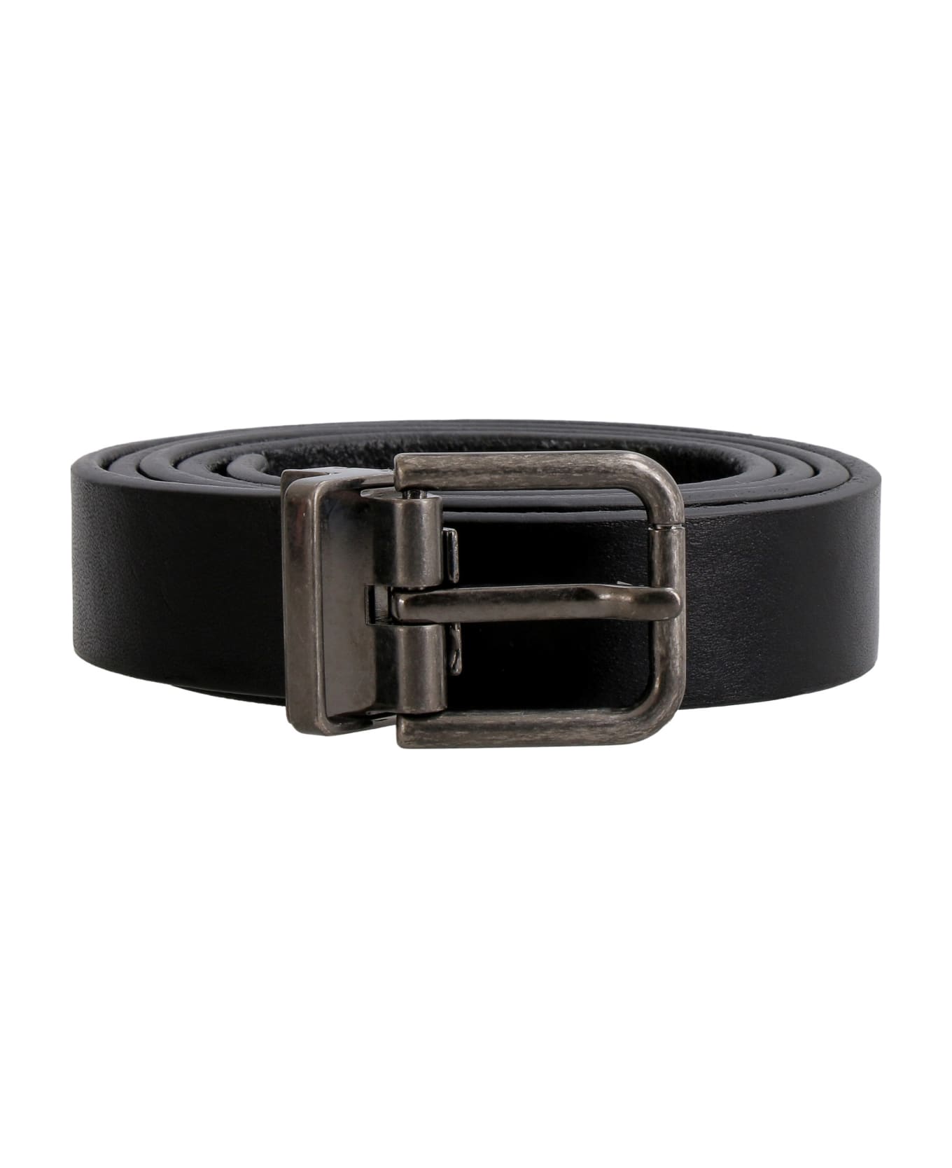 Dolce patent & Gabbana Logo Cardigans Leather Belt - black