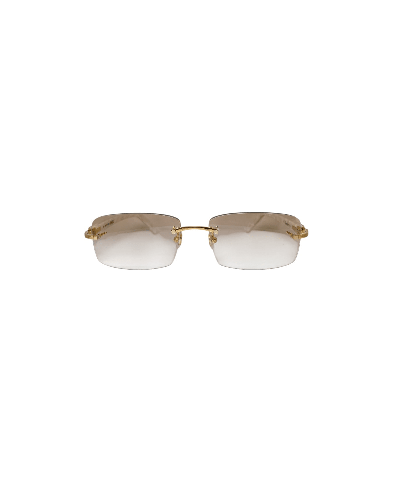 Cartier Eyewear Ct 0056 - Gold White Sunglasses