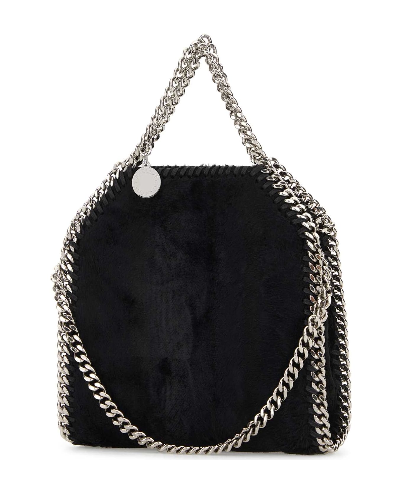 Stella McCartney Black Velvet Falabella Handbag - Black