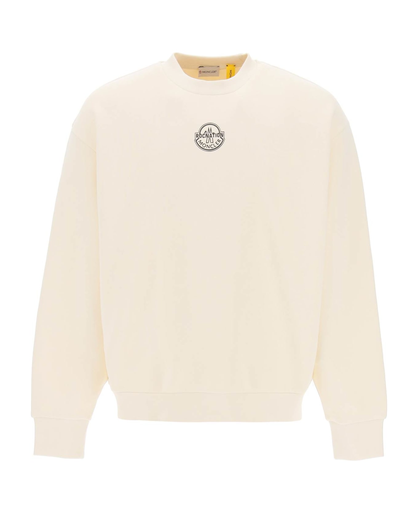 Moncler Genius Crew-neck Sweatshirt With Logo Print - White フリース