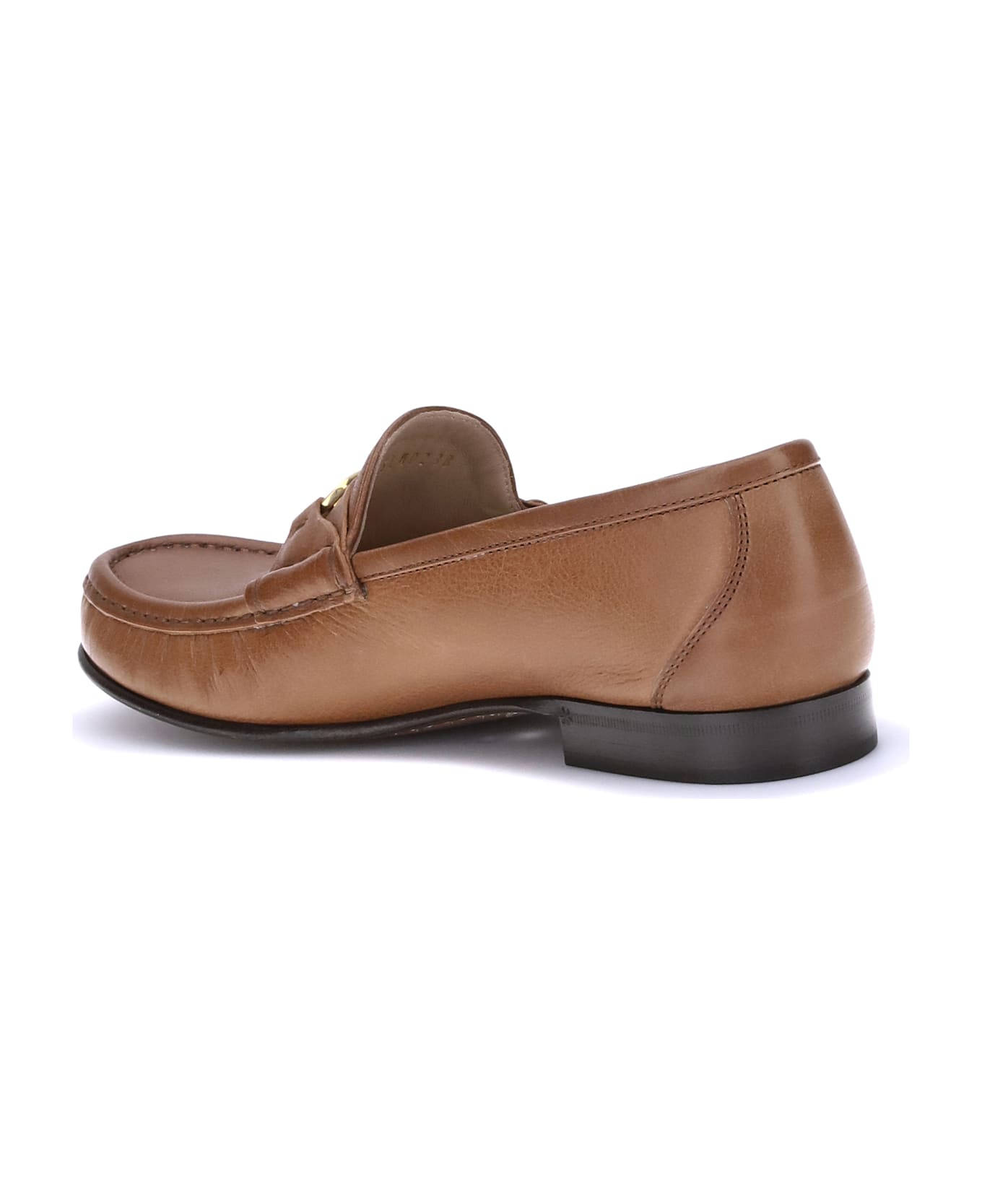 Valentino Garavani Leather Loafers - Tobacco