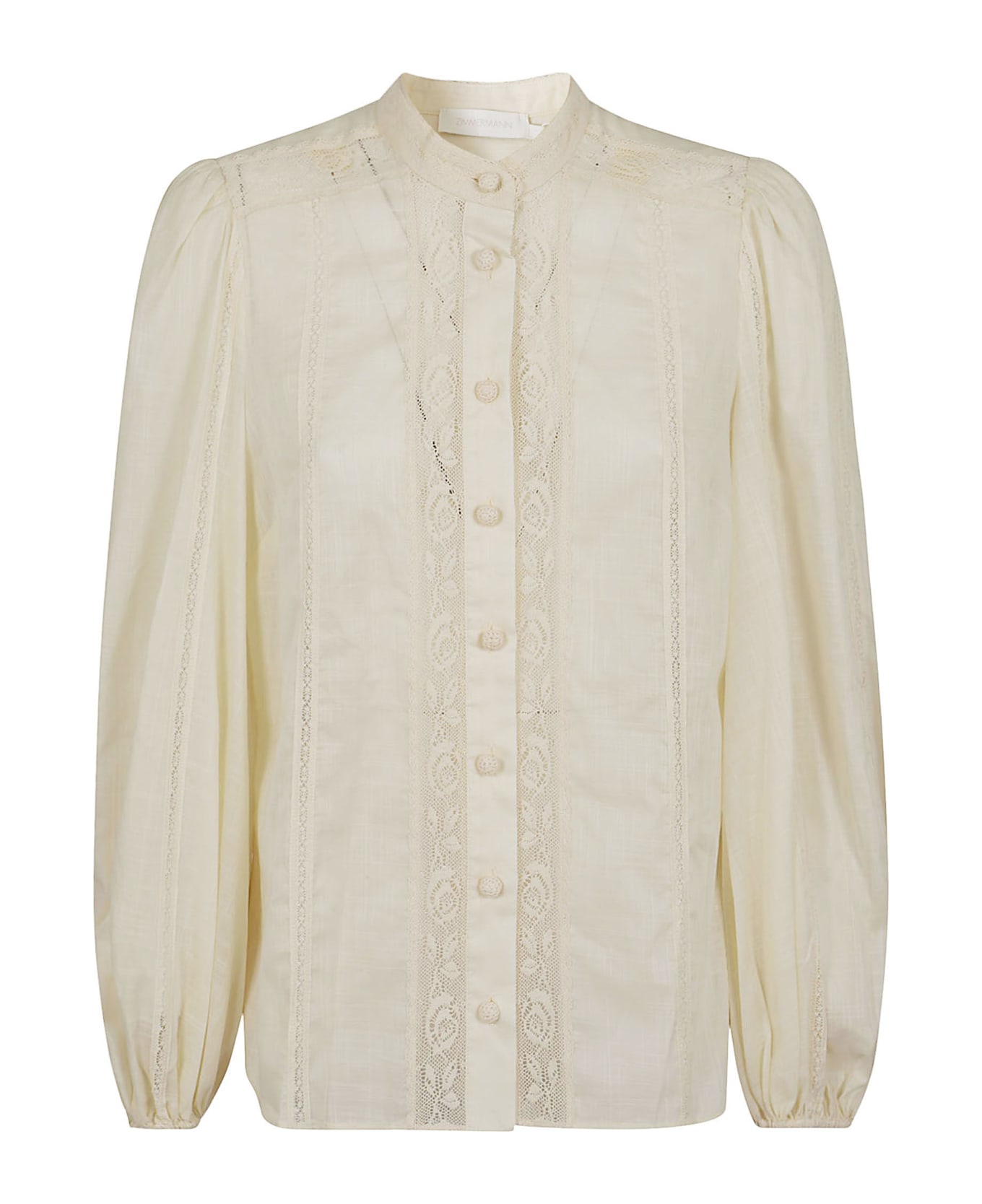 Zimmermann Halliday Lace Trim Shirt - Beige