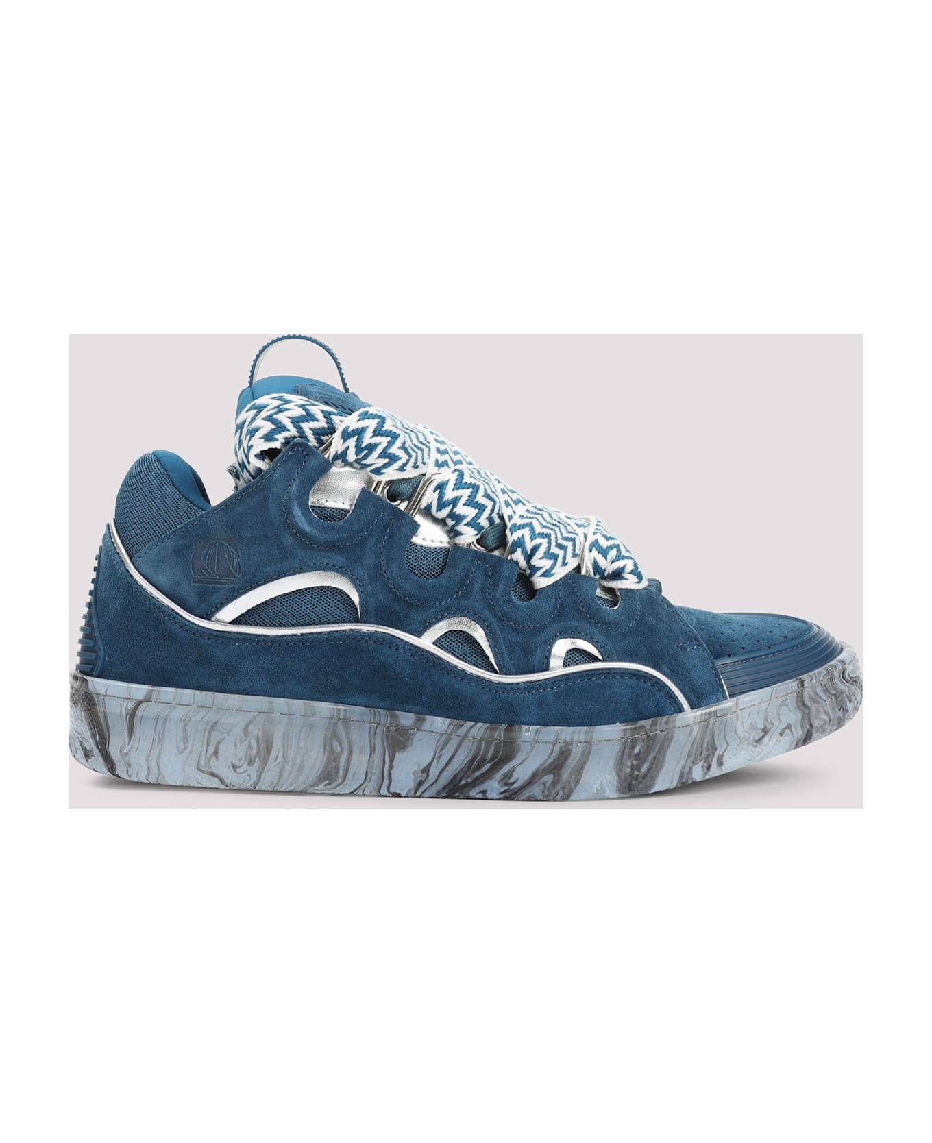 Lanvin Curb Sneakers - Blue Silver
