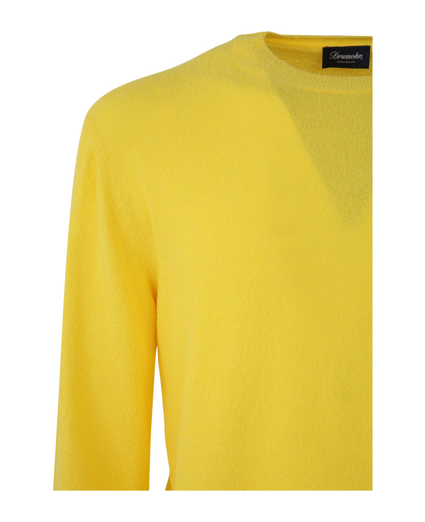 Drumohr Long Sleeves Crew Neck T-shirt - Yellow