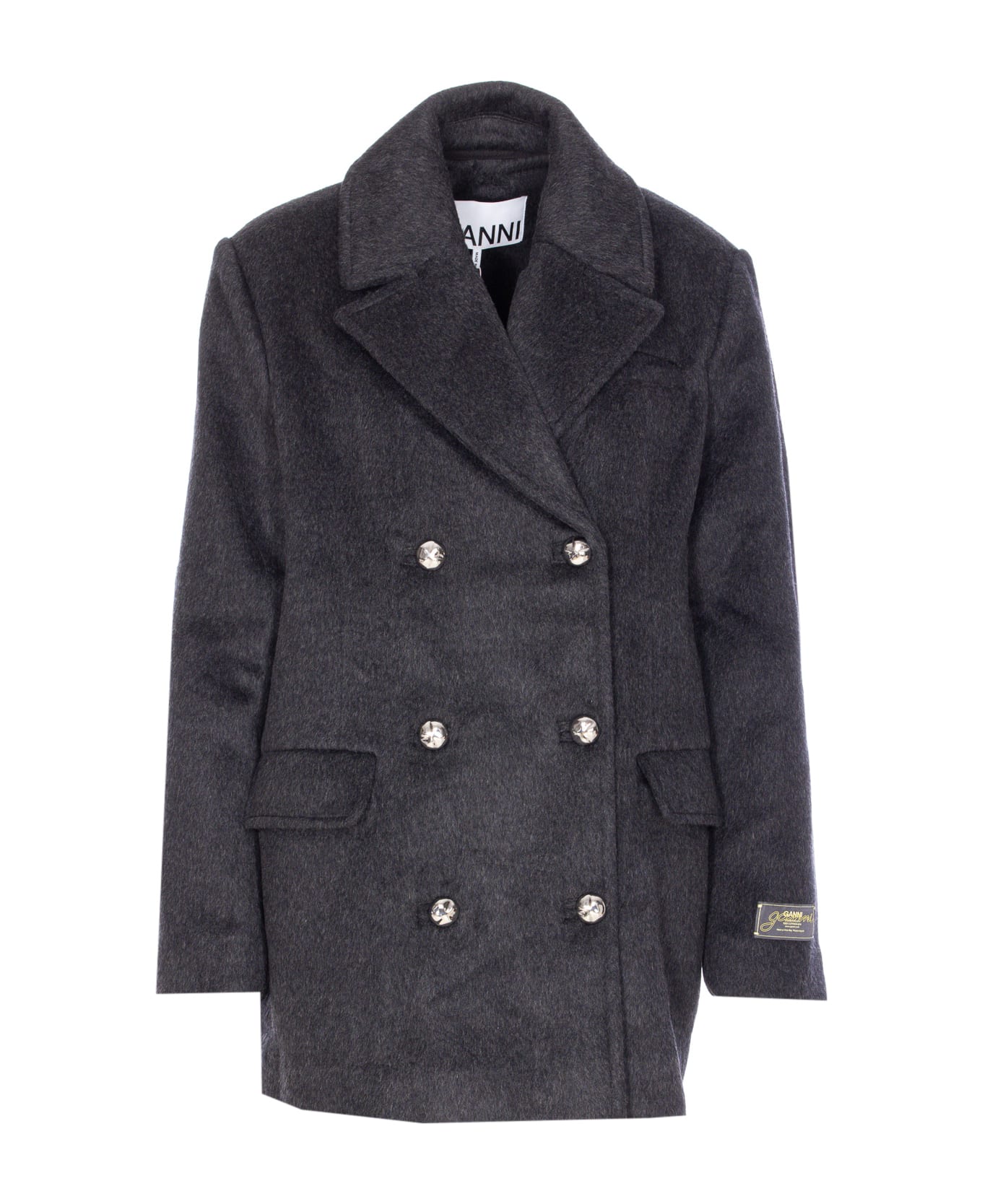 Ganni Double Faced Jacket - Grey