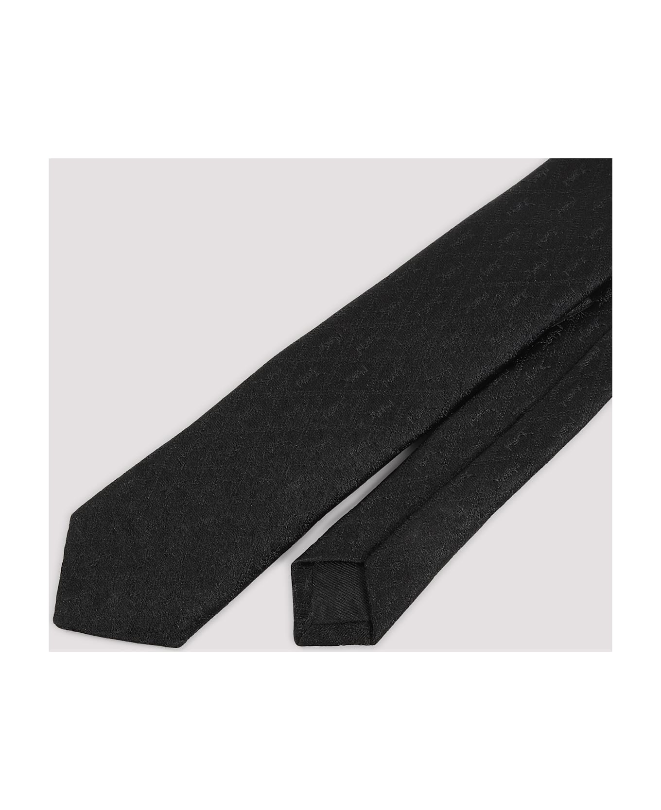 Saint Laurent Monogramme Tie - Black Black