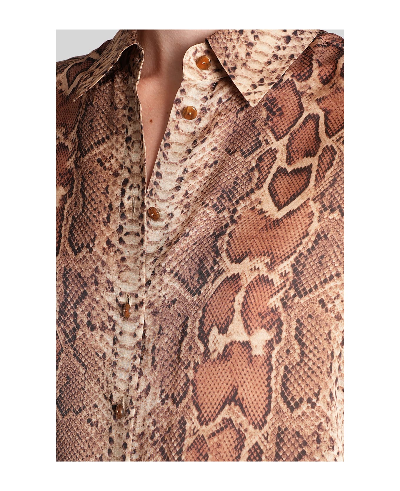 Zimmermann Shirt In Python Print Silk - python print