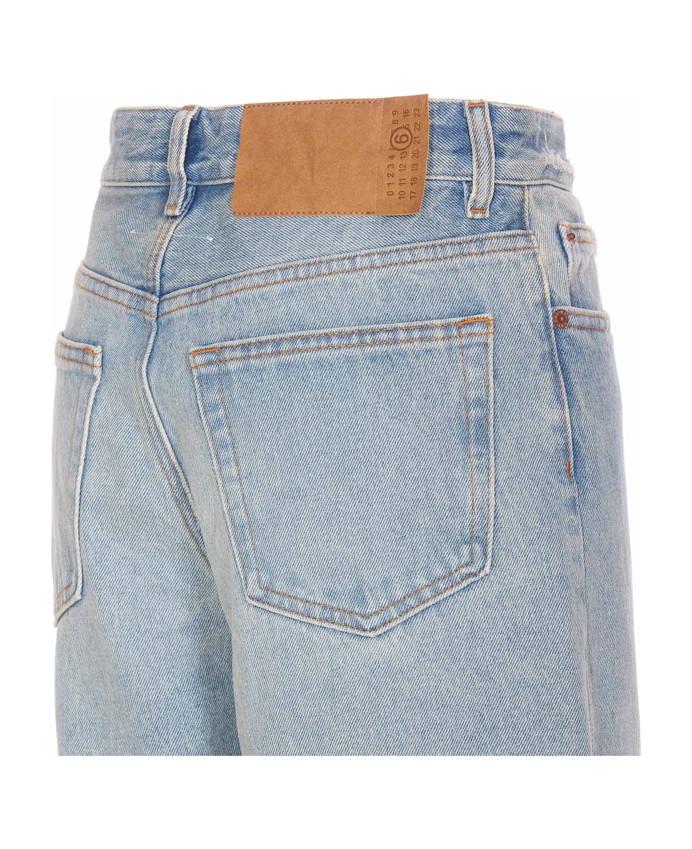 MM6 Maison Margiela Contrast Insert Jeans - Light Blue