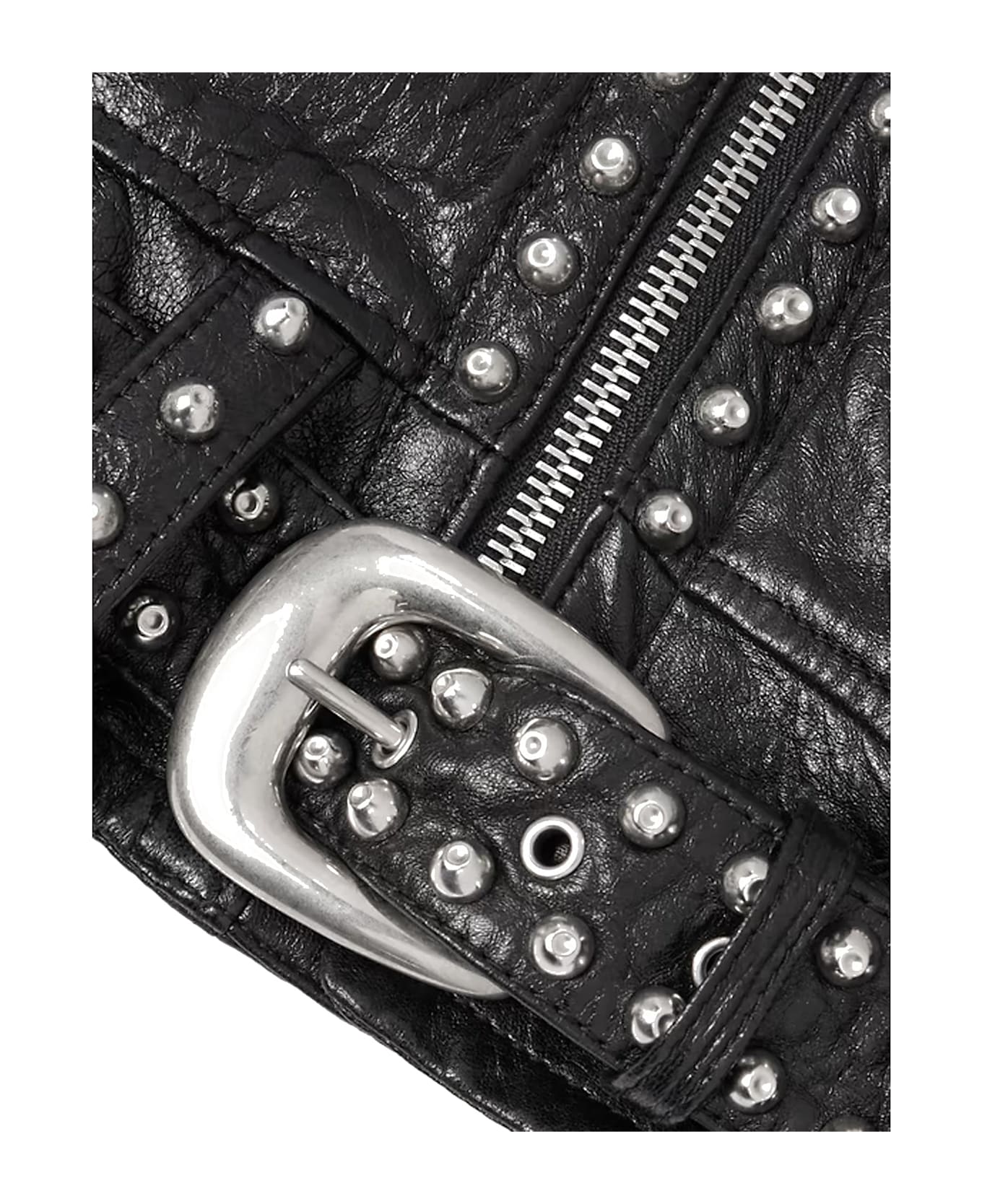 Celine Studded Leather Jacket - Black