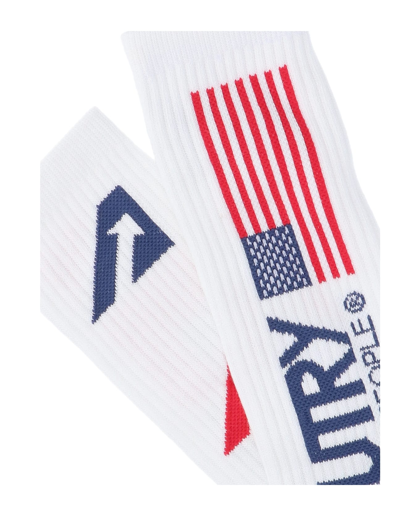 Autry Logo Socks - White 靴下＆タイツ