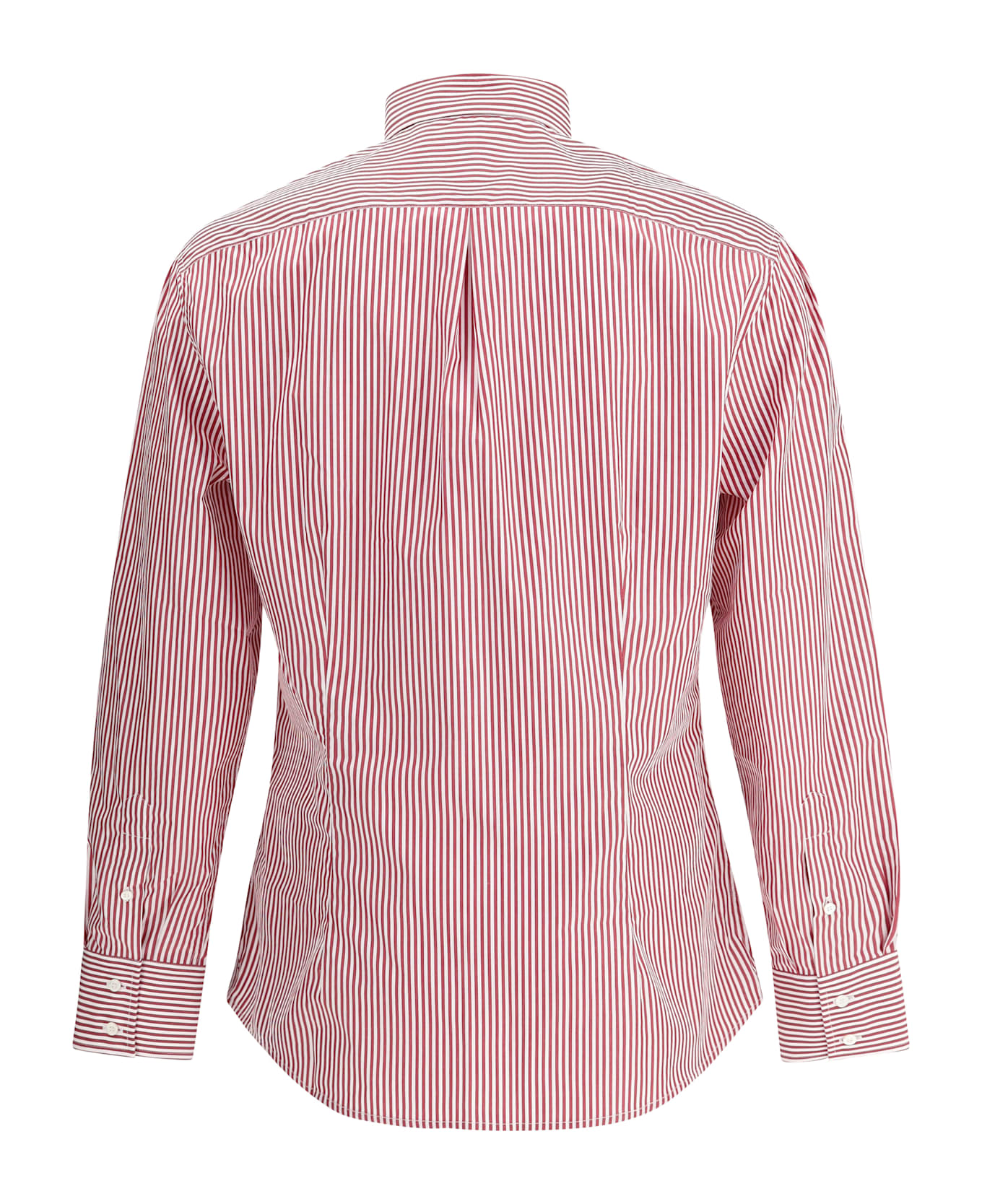 Brunello Cucinelli Striped Long-sleeve Cotton Shirt