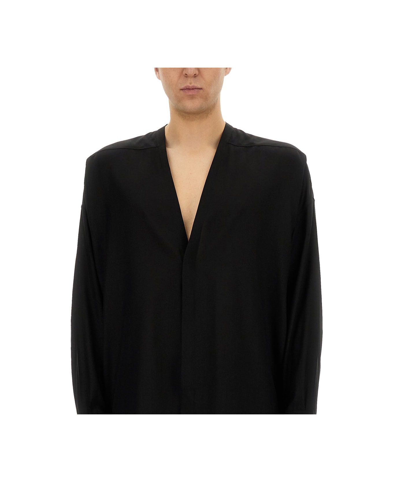 Rick Owens Lido Larry Shirt - BLACK