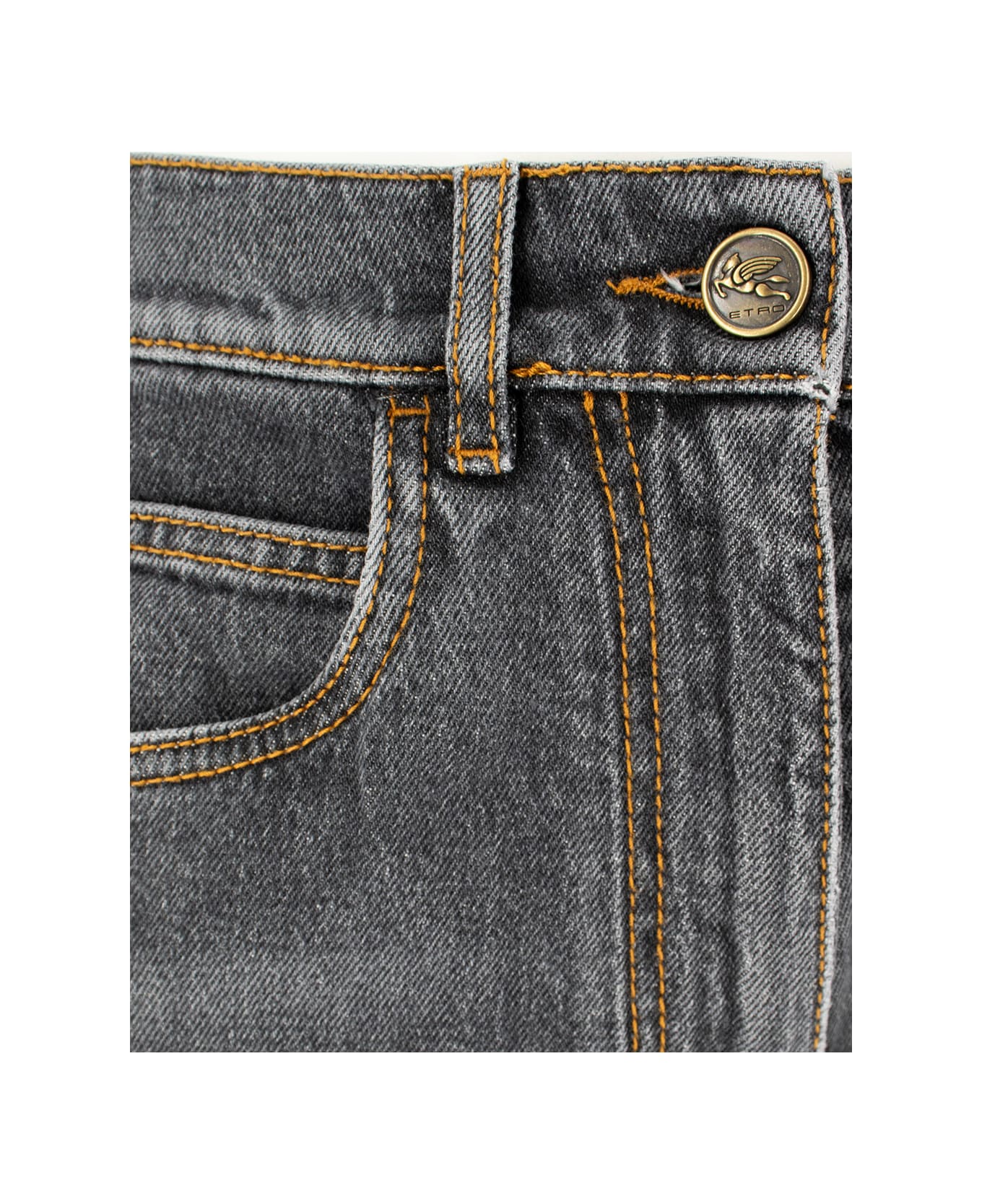 Etro Wide Leg Jeans - DENIM MEDIUM GREY