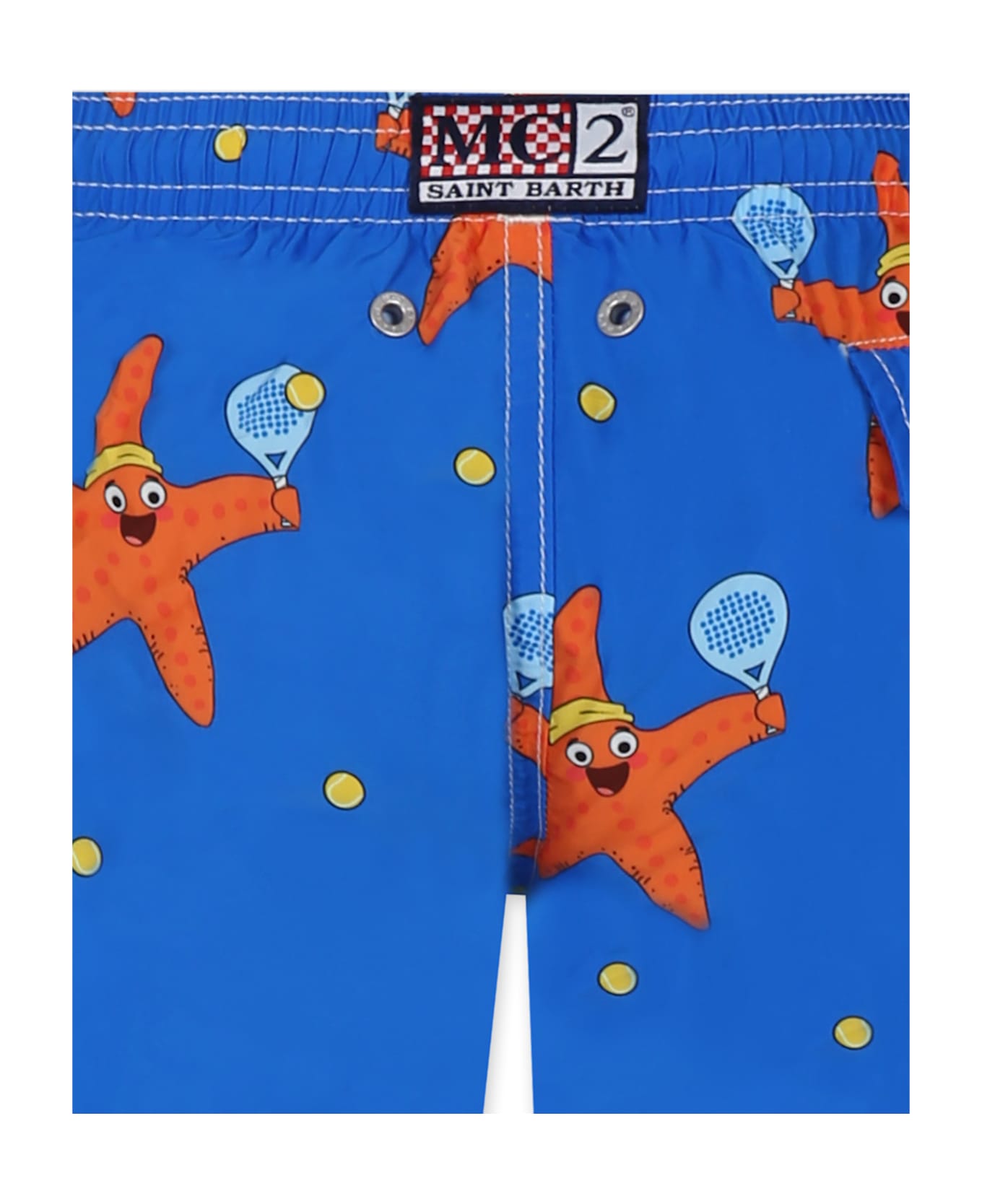 MC2 Saint Barth Blue Swim Shorts For Boy With Starfish - Blue