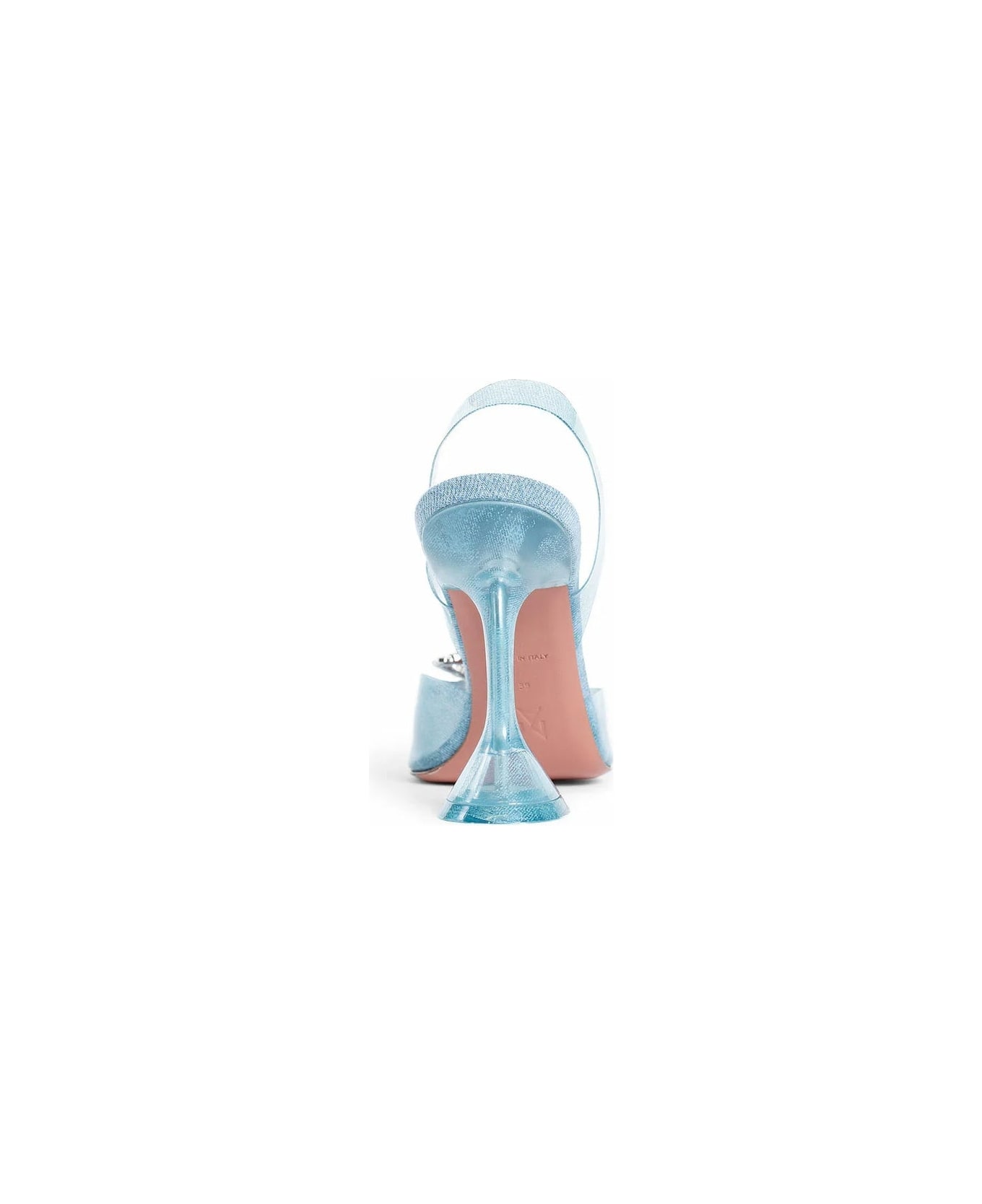 Amina Muaddi 95mm Rosie Glass Pumps - Blue
