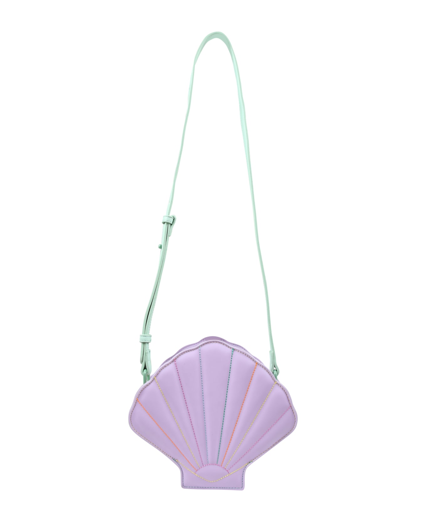 Stella McCartney Kids Purple Bag For Girl With Shell - Violet