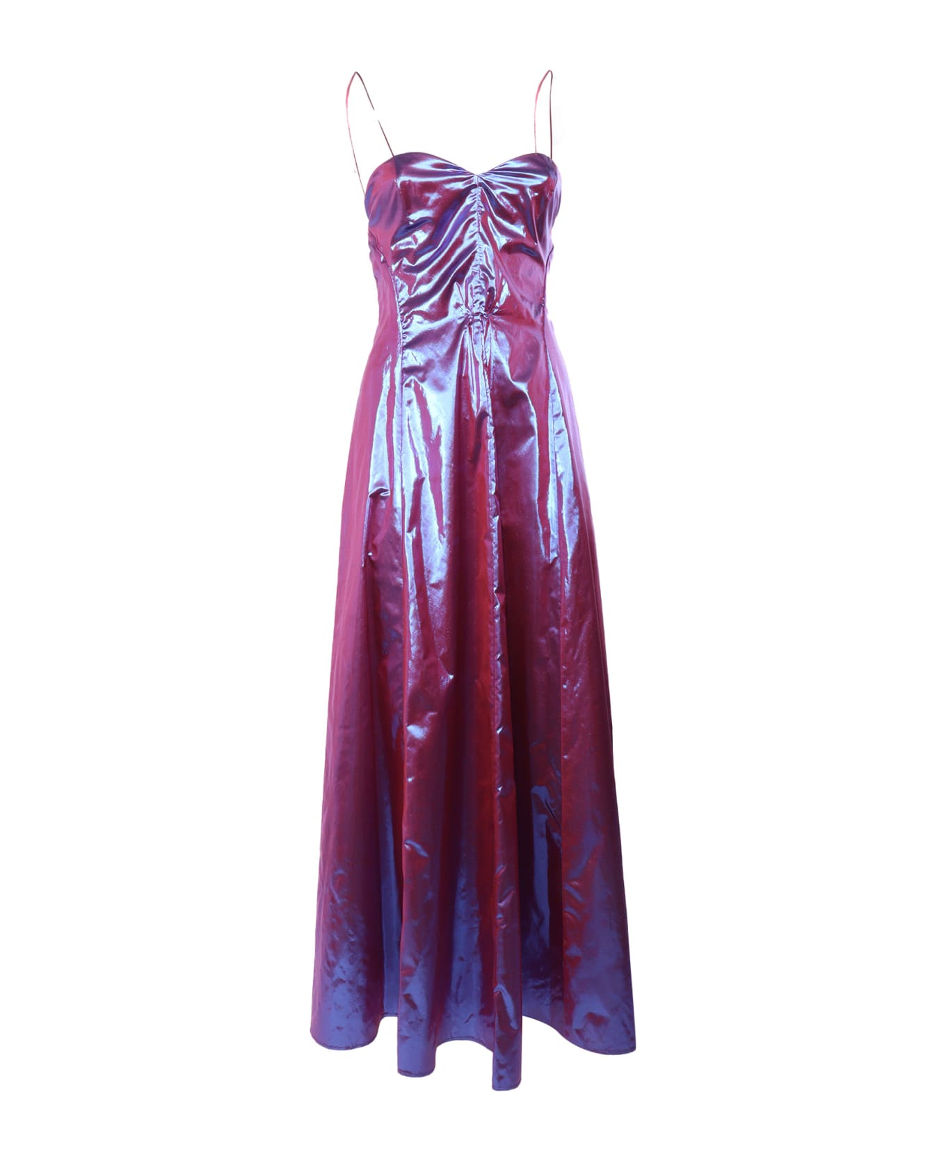 Forte_Forte Long Metallic Dress - PURPLE