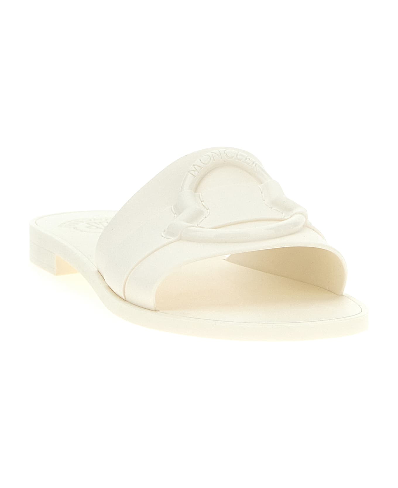 Moncler 'mon' Slides - White