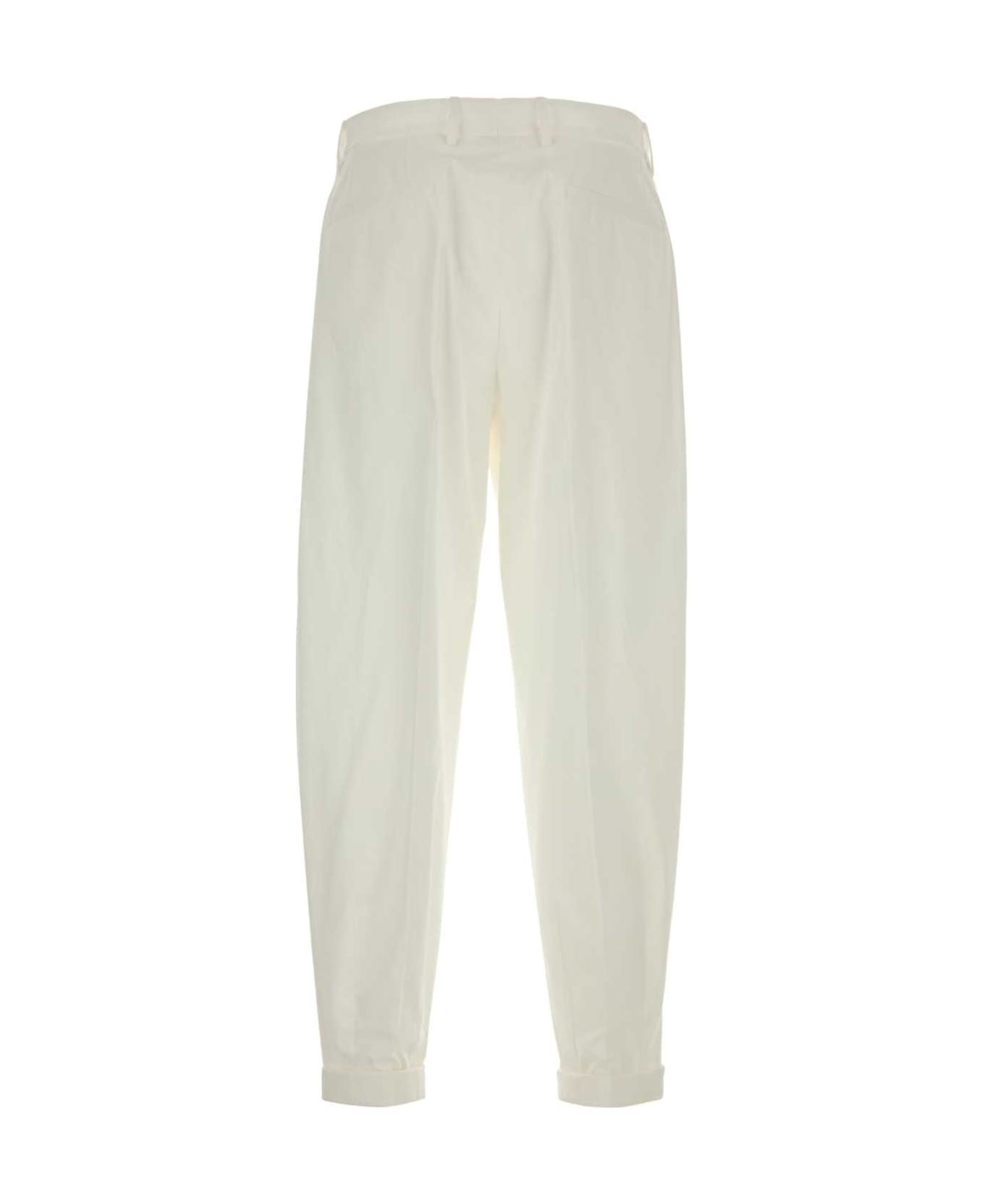 Dolce & Gabbana White Stretch Gabardine Pant - BIANCO