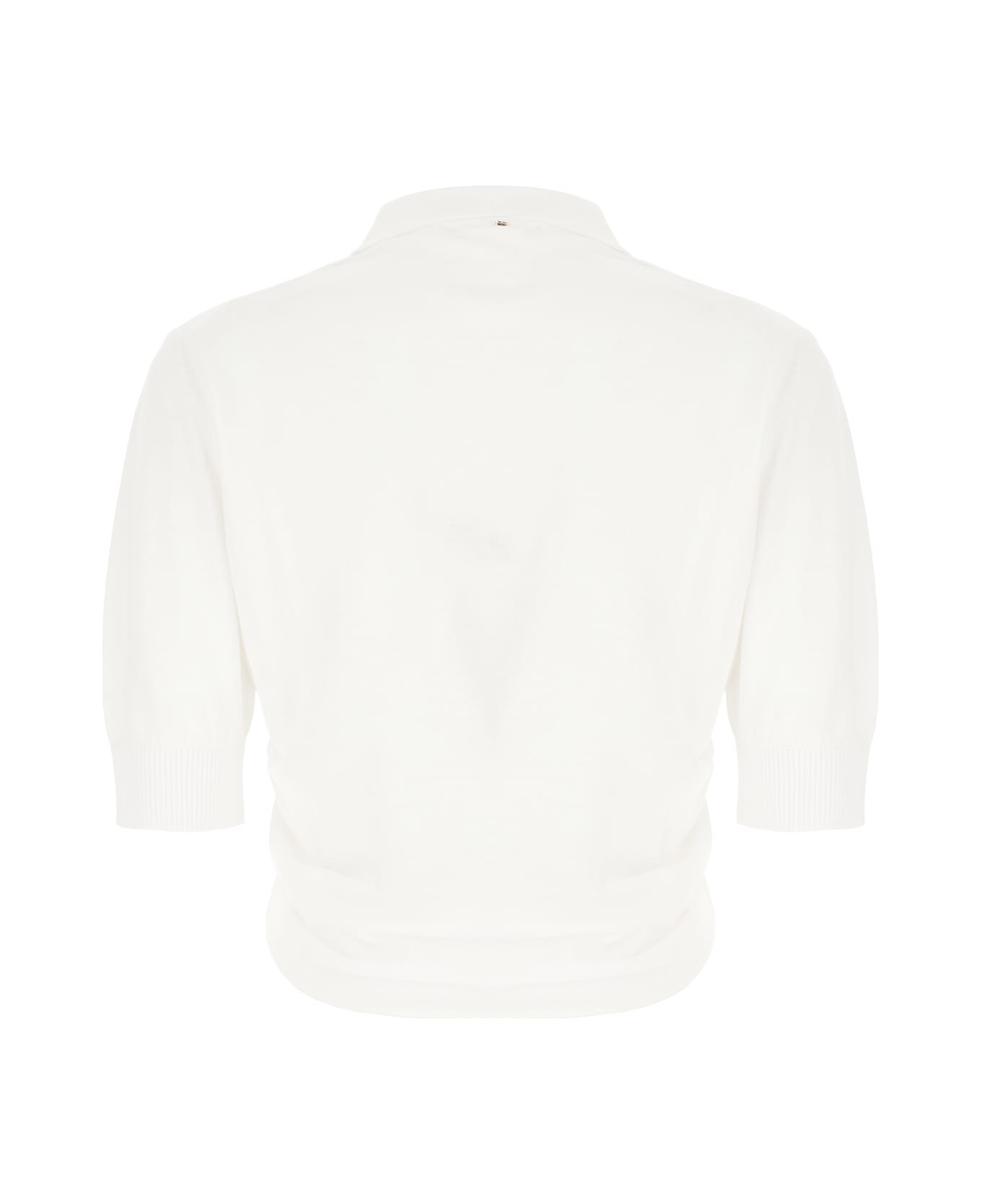 SportMax White Cotton Polo Shirt - Bianco
