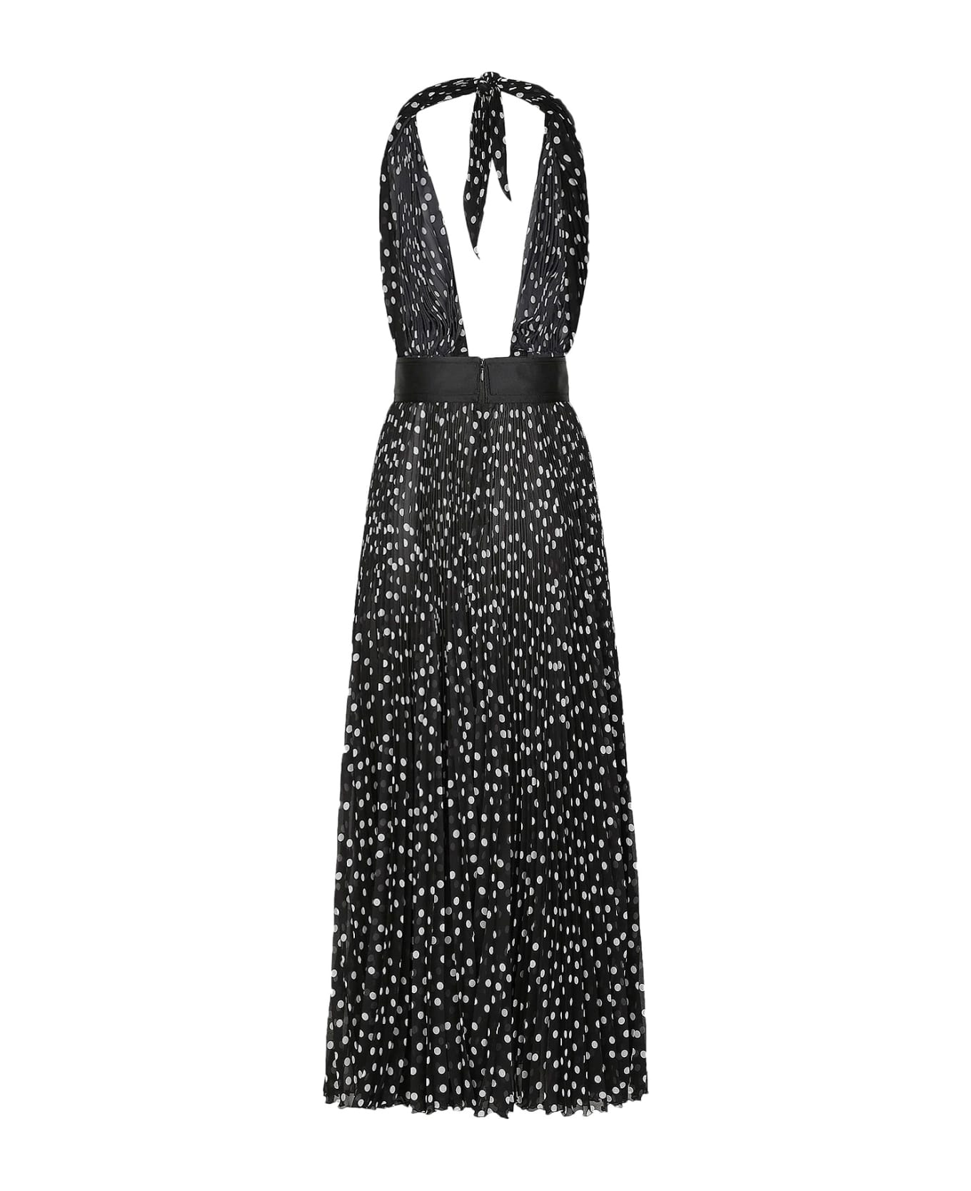 Dolce & Gabbana Polka-dot Midi Dress - Black