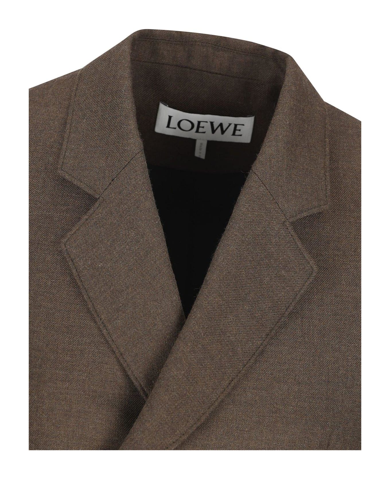 Loewe Mélange Twill Blazer - DARK MOSS MELANGE