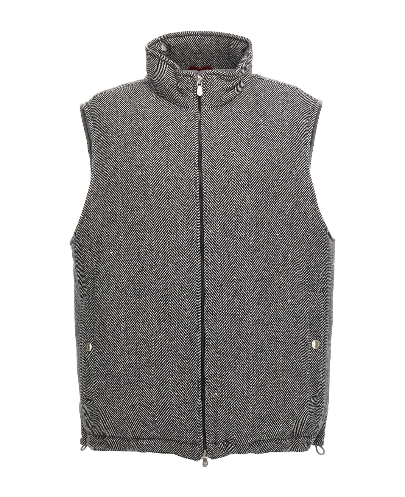 Brunello Cucinelli Chevron Vest - Gray