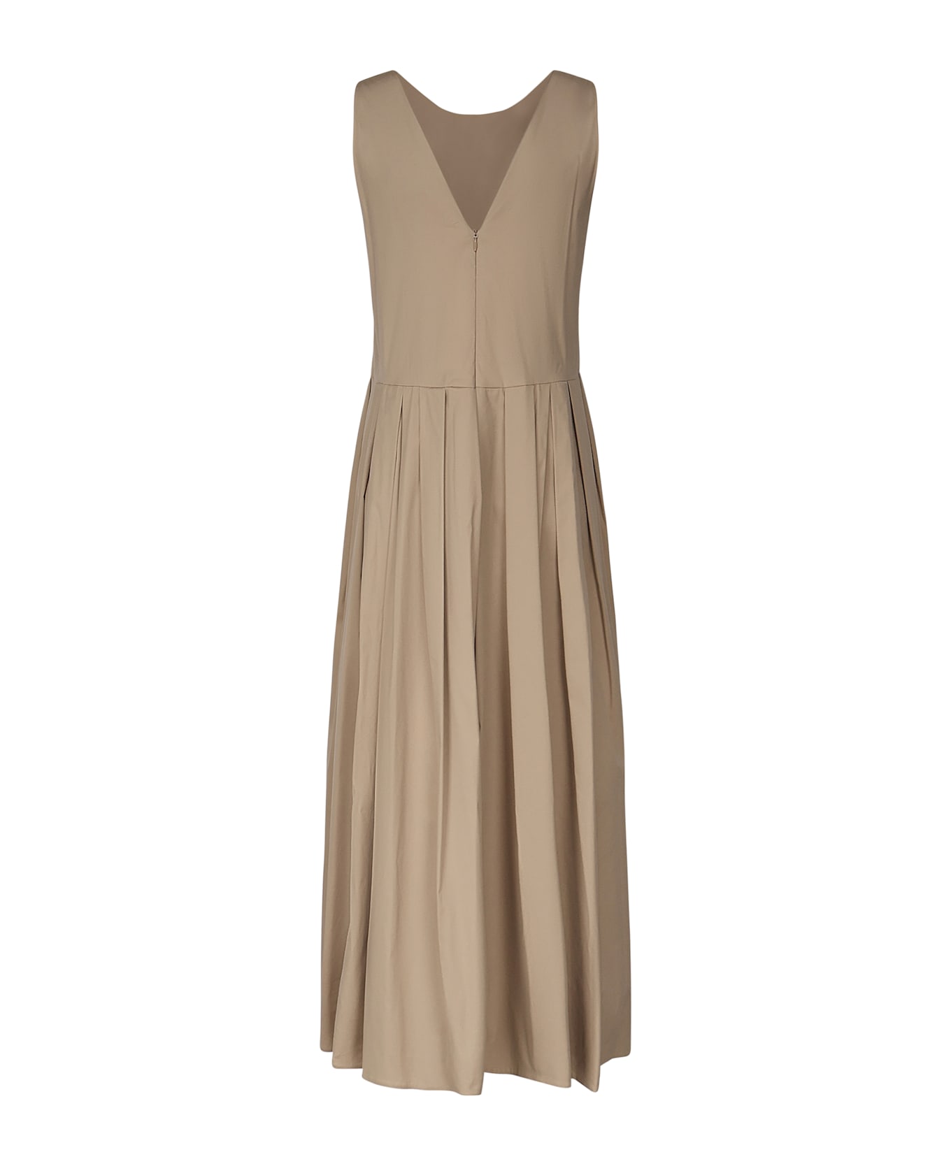 
S Max Mara Sleeveless Poplin Dress - Camel