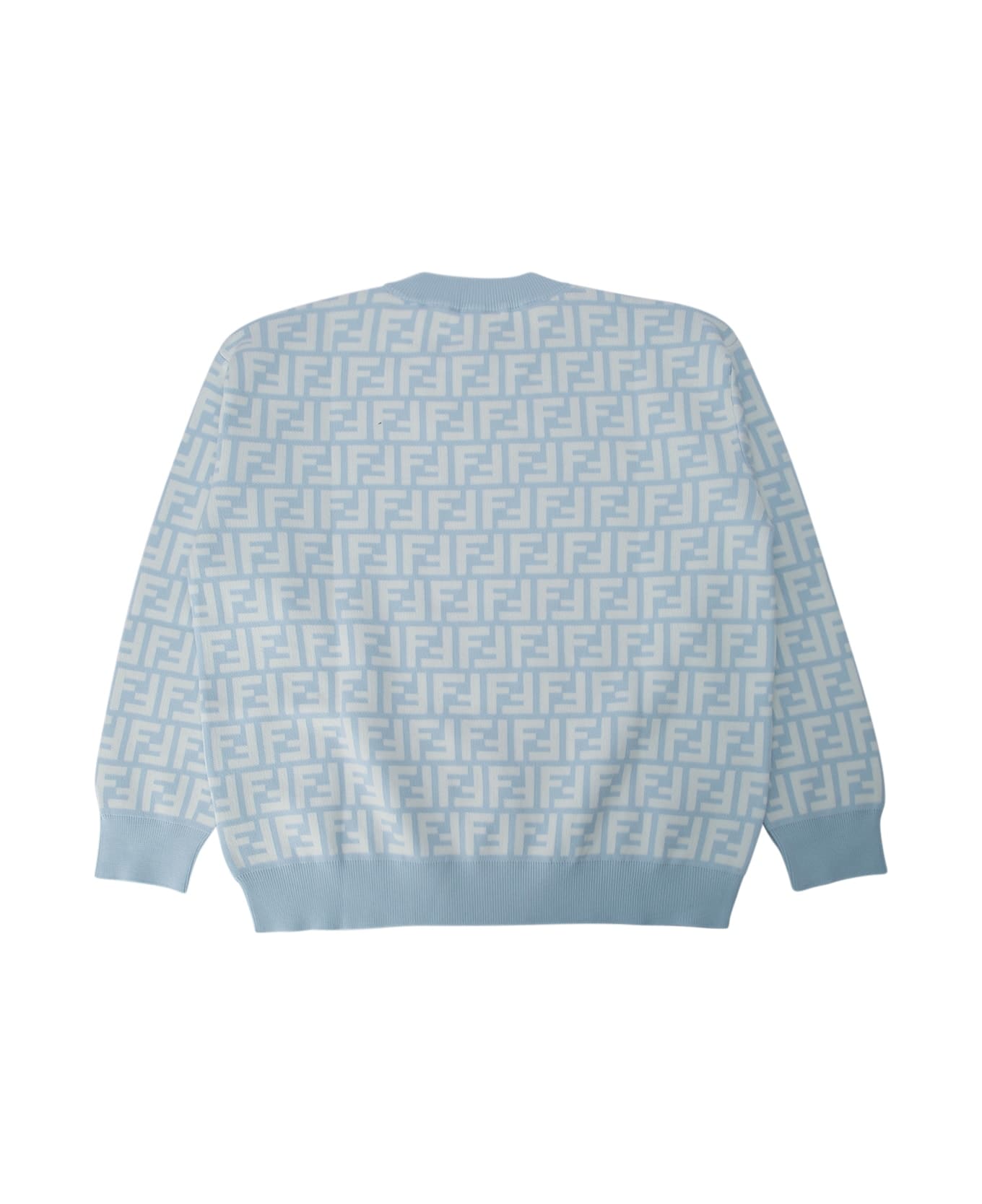 Fendi Pullover Ff Piquet Knit - ILLUSIONBLUEGESSO