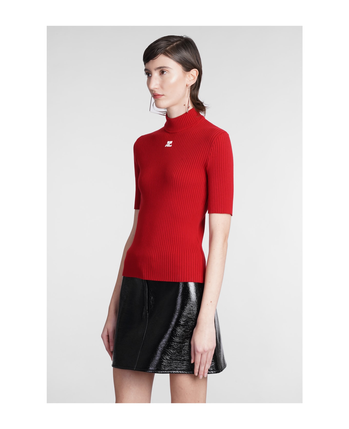 Courrèges Knitwear In Red Viscose - red