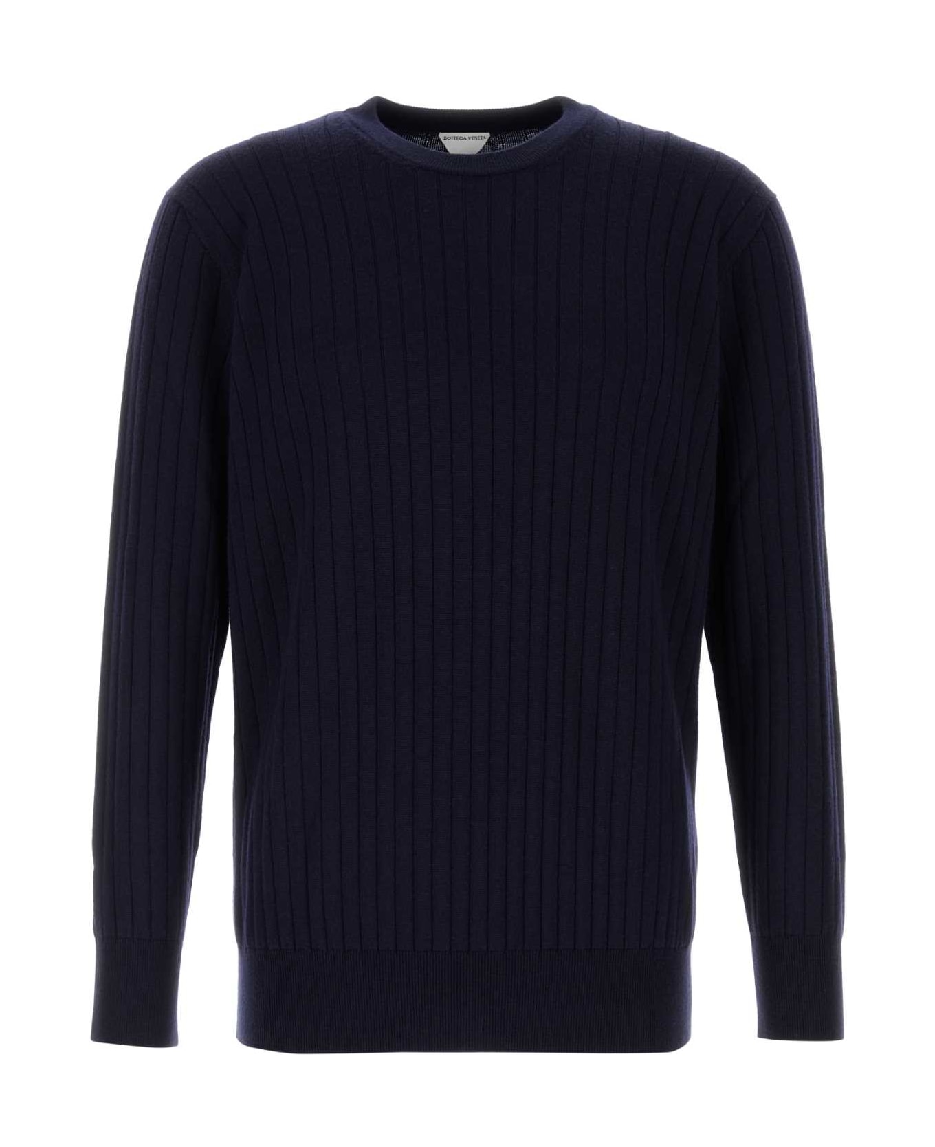 Bottega Veneta Dark Blue Wool Sweater - ABYSS