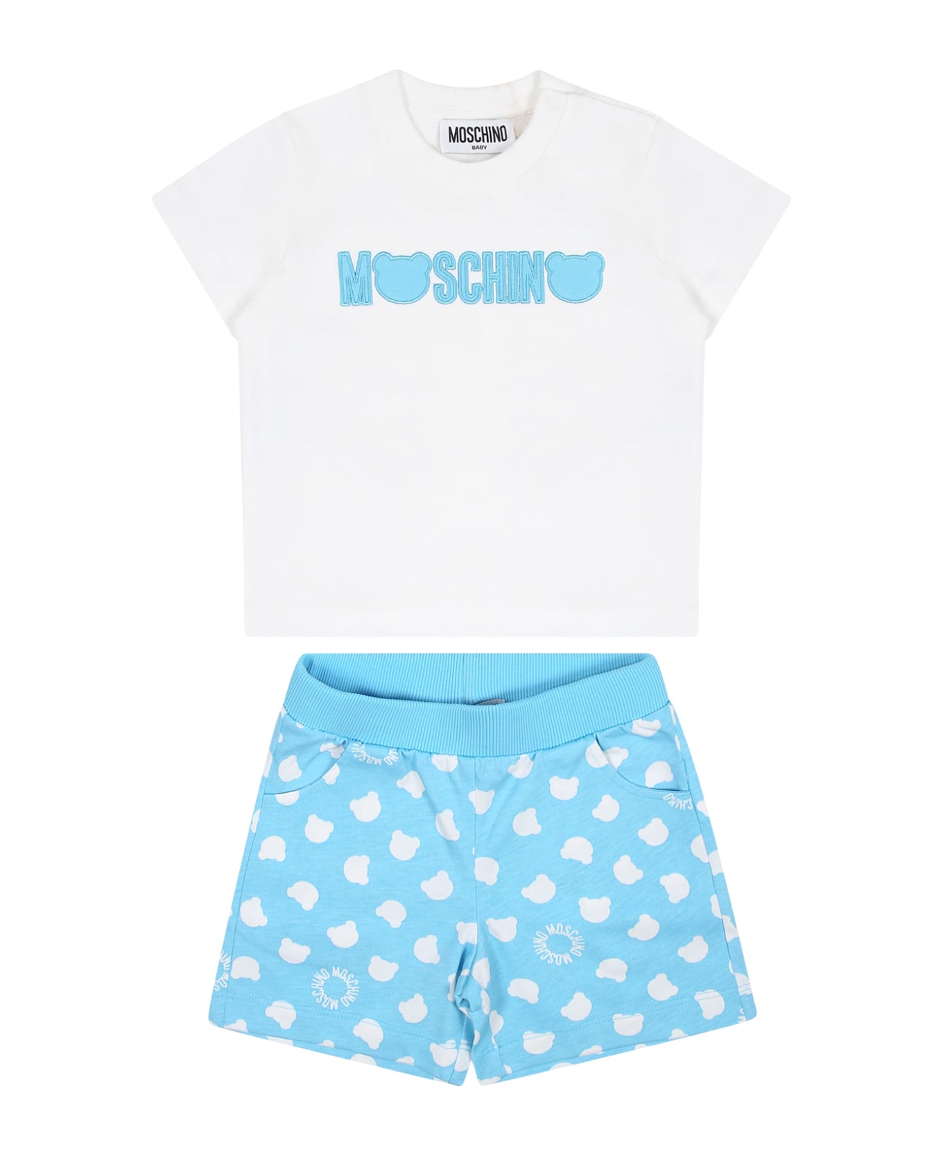 Moschino Multicolor Set For Baby Girl With Logo - Multicolor ボトムス