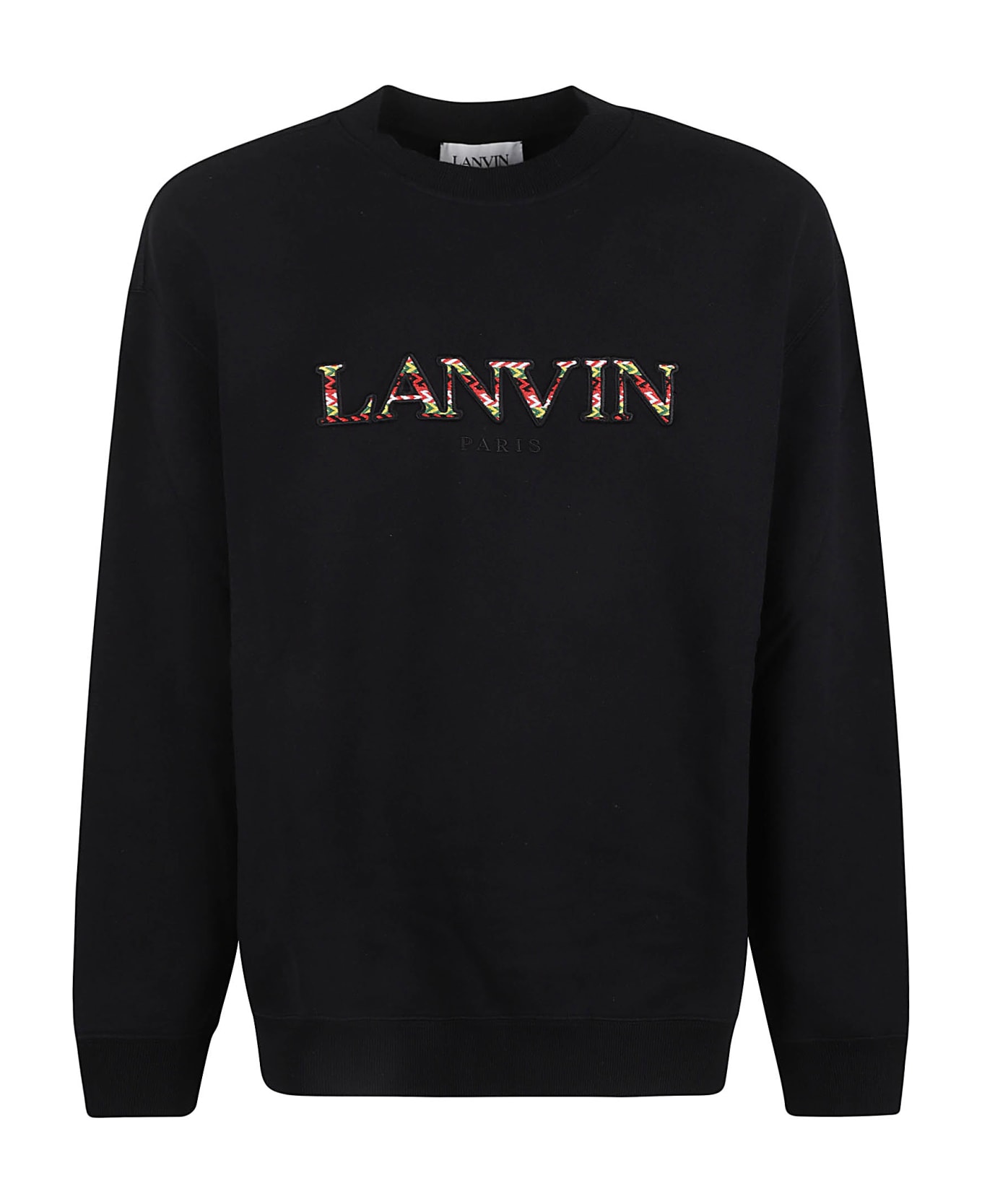 Lanvin Logo Embroidered Sweatshirt - Black