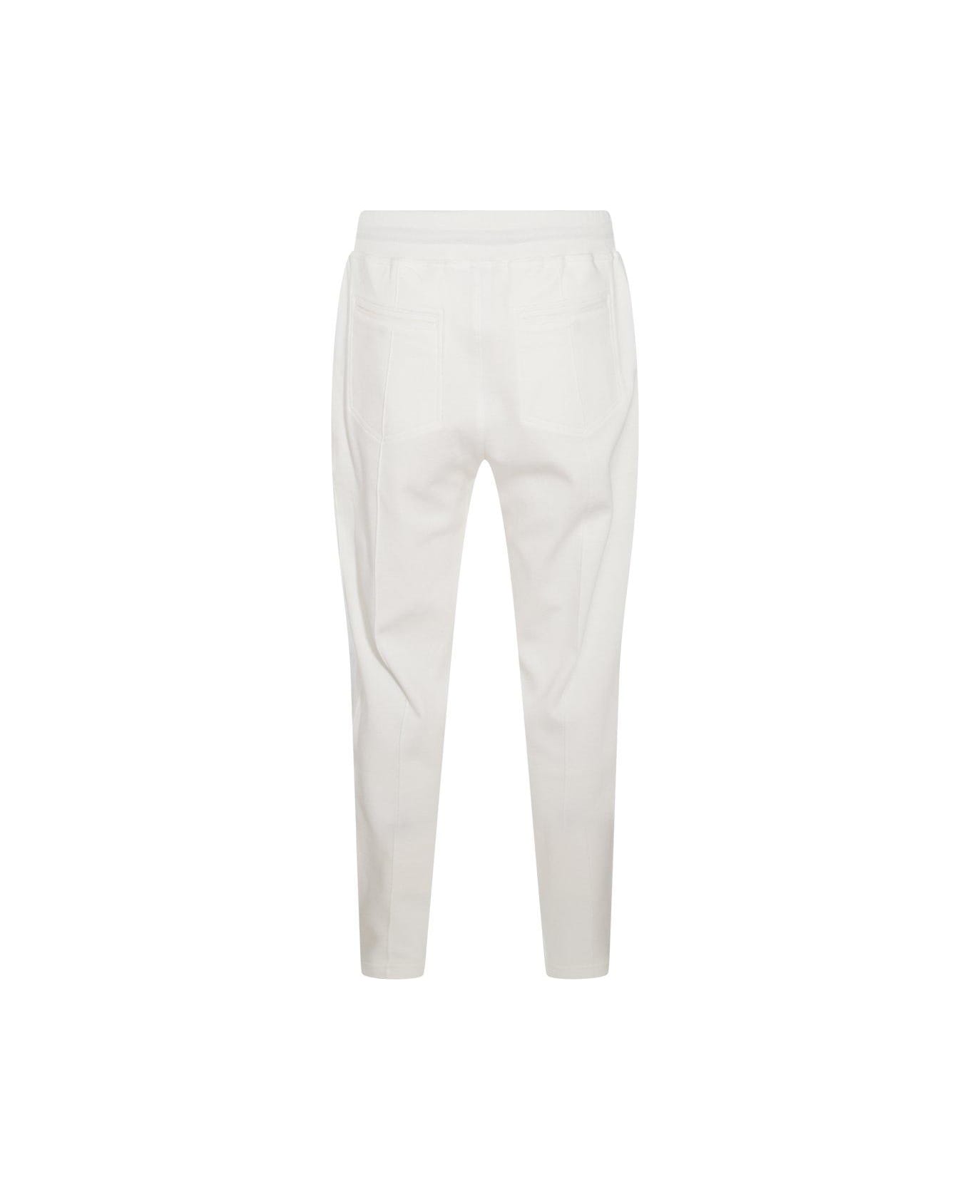 Brunello Cucinelli Straight-leg Drawstring Track Pants - White スウェットパンツ