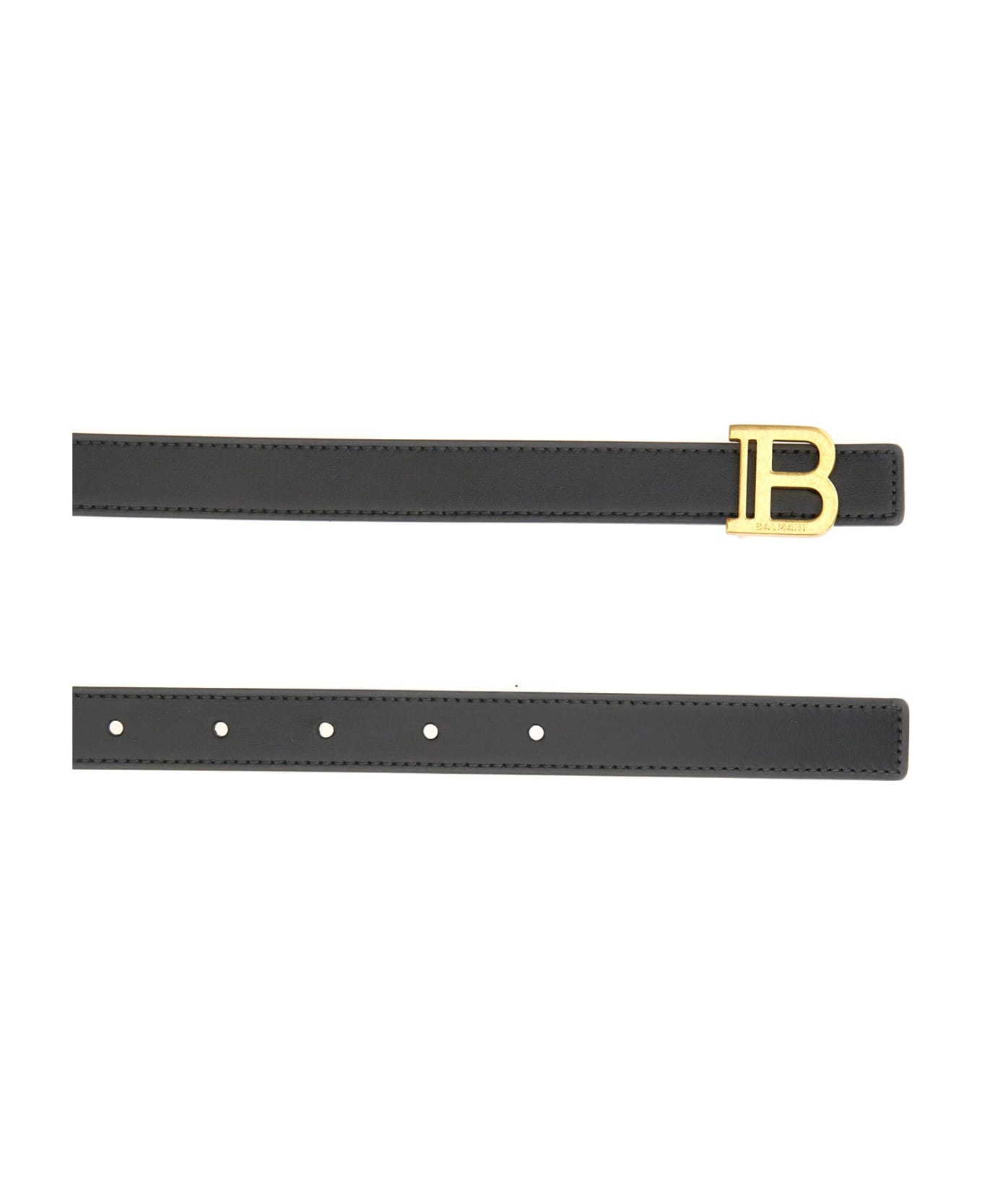 Balmain Leather Belt - Pa Noir ベルト