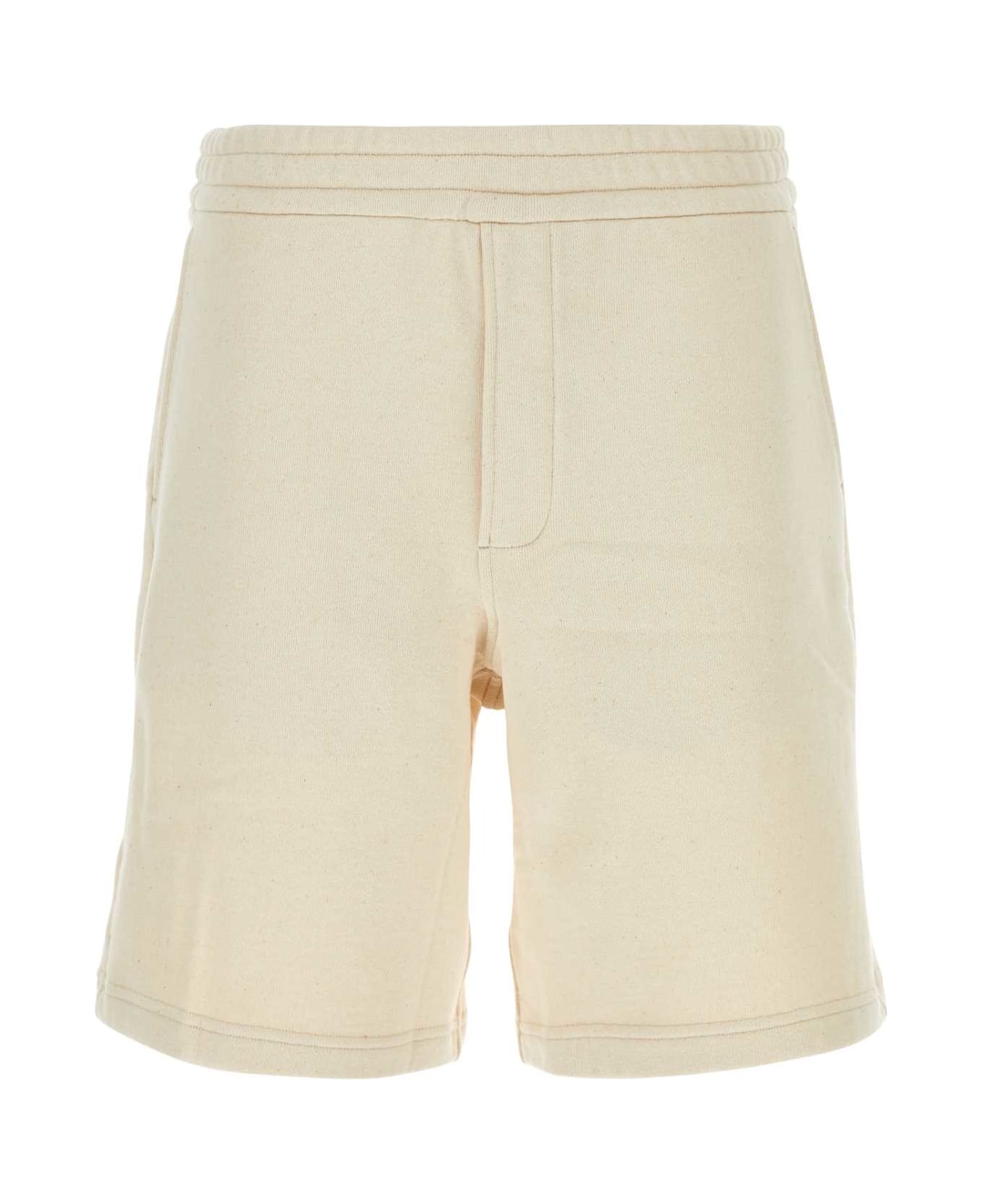 Prada Sand Cotton Bermuda Shorts - NATURALE
