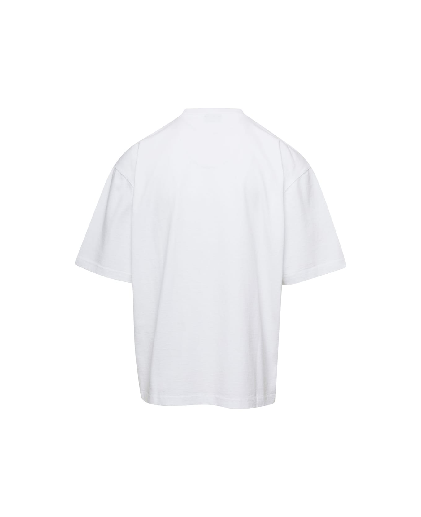 Jacquemus White Crewneck 'le T-shirt Cuadro' With Abstract Print In Cotton Man - White