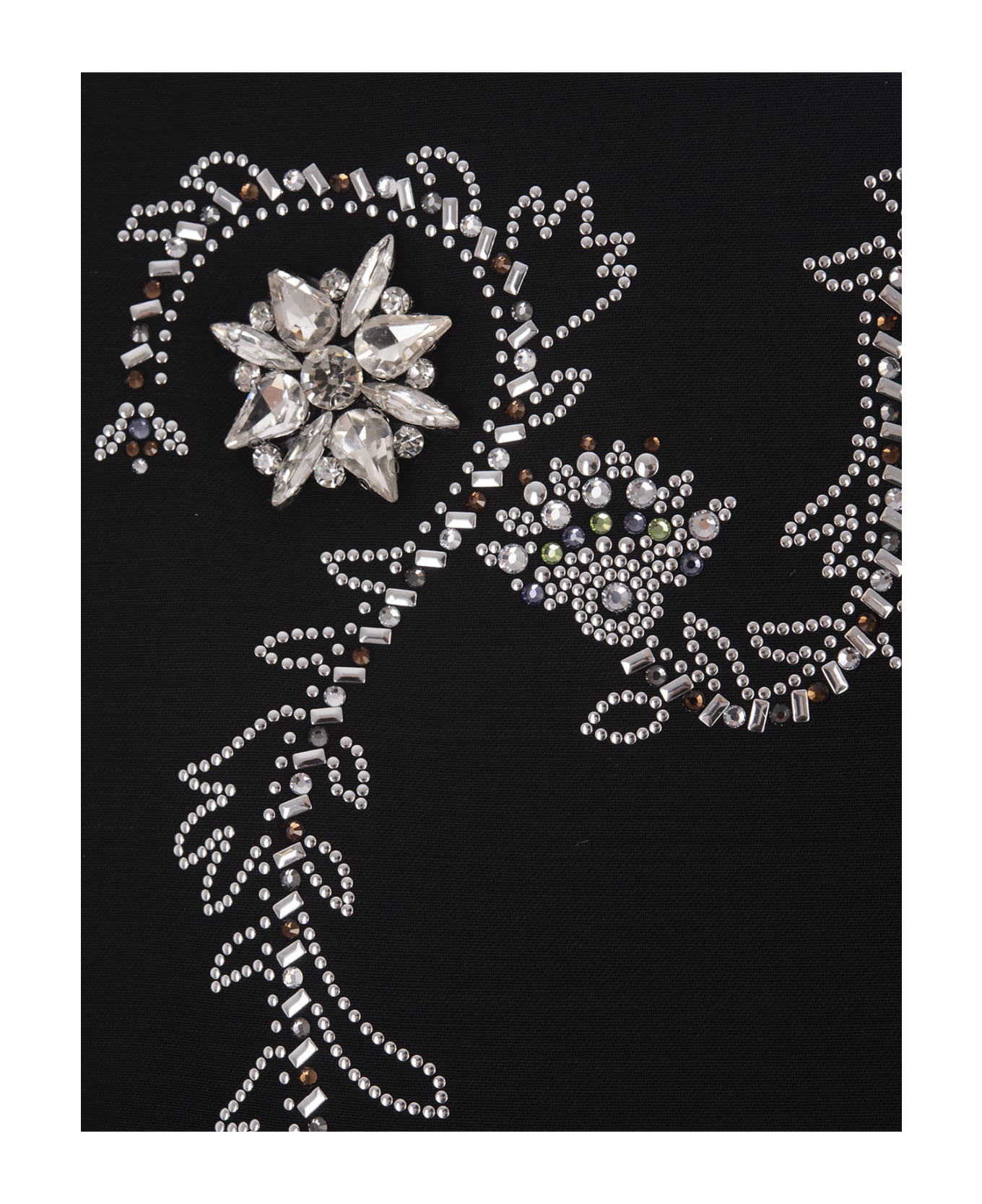 Paco Rabanne Black Floral Mini Dress - Black