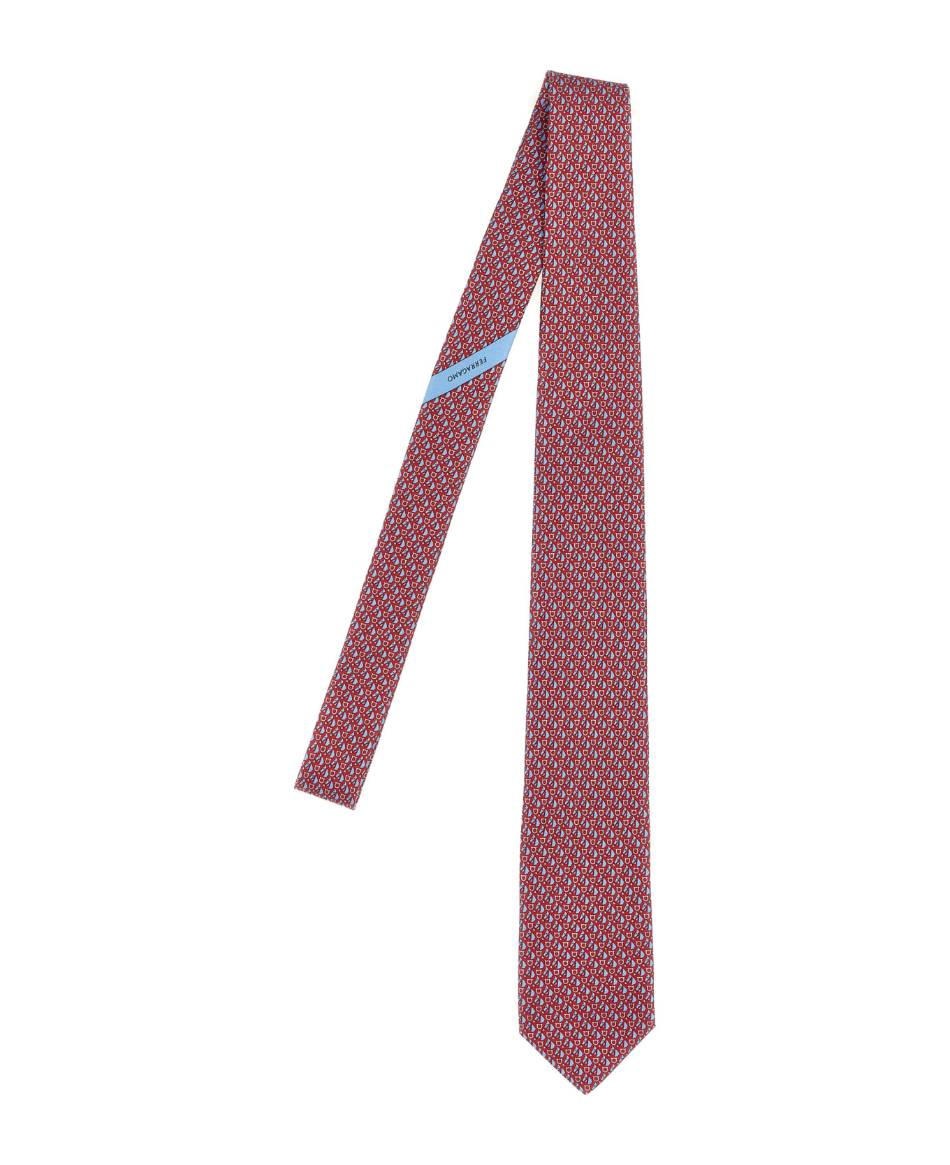 Ferragamo Printed Tie - Red