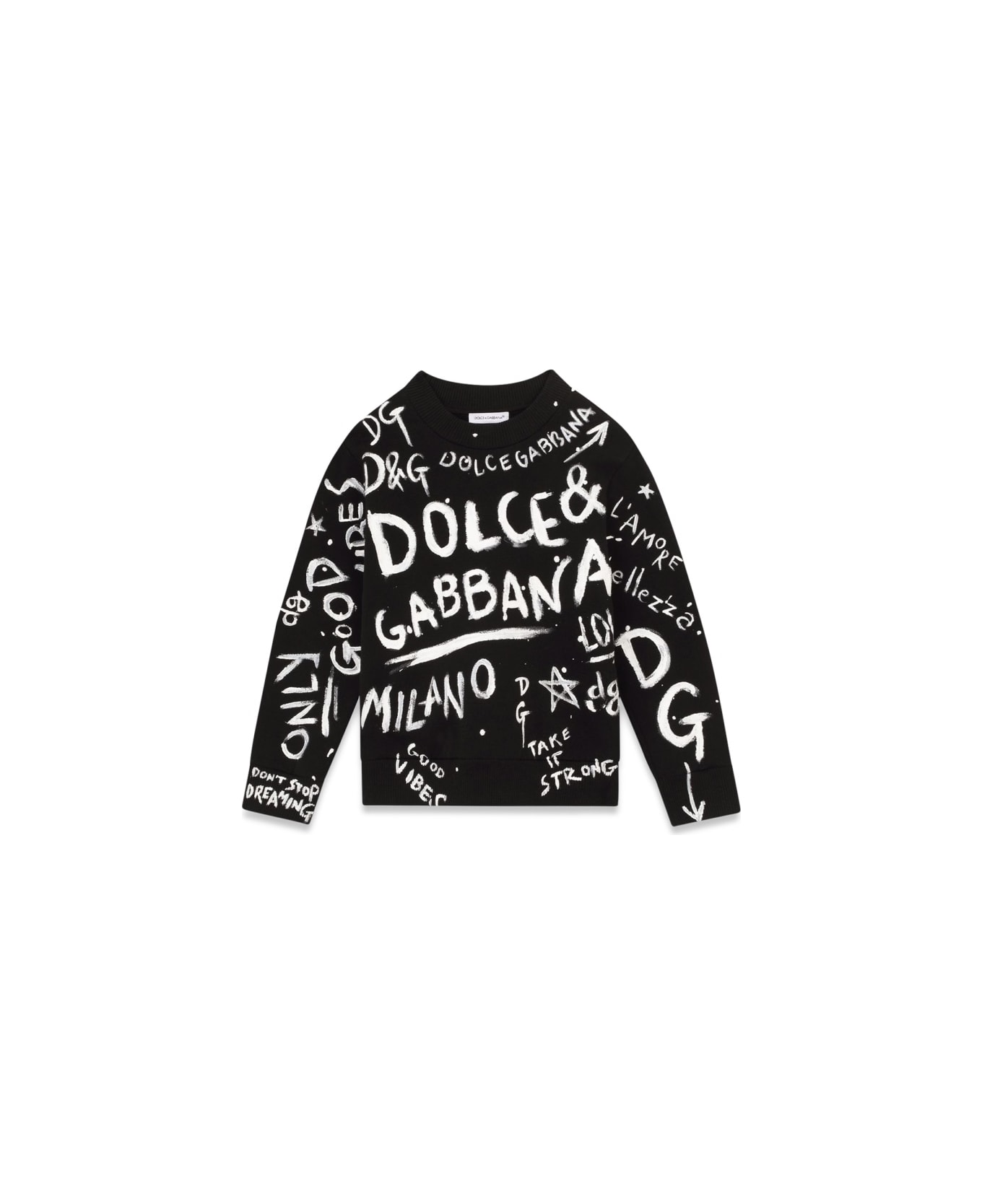 Dolce & Gabbana Crewneck Sweatshirt - BLACK