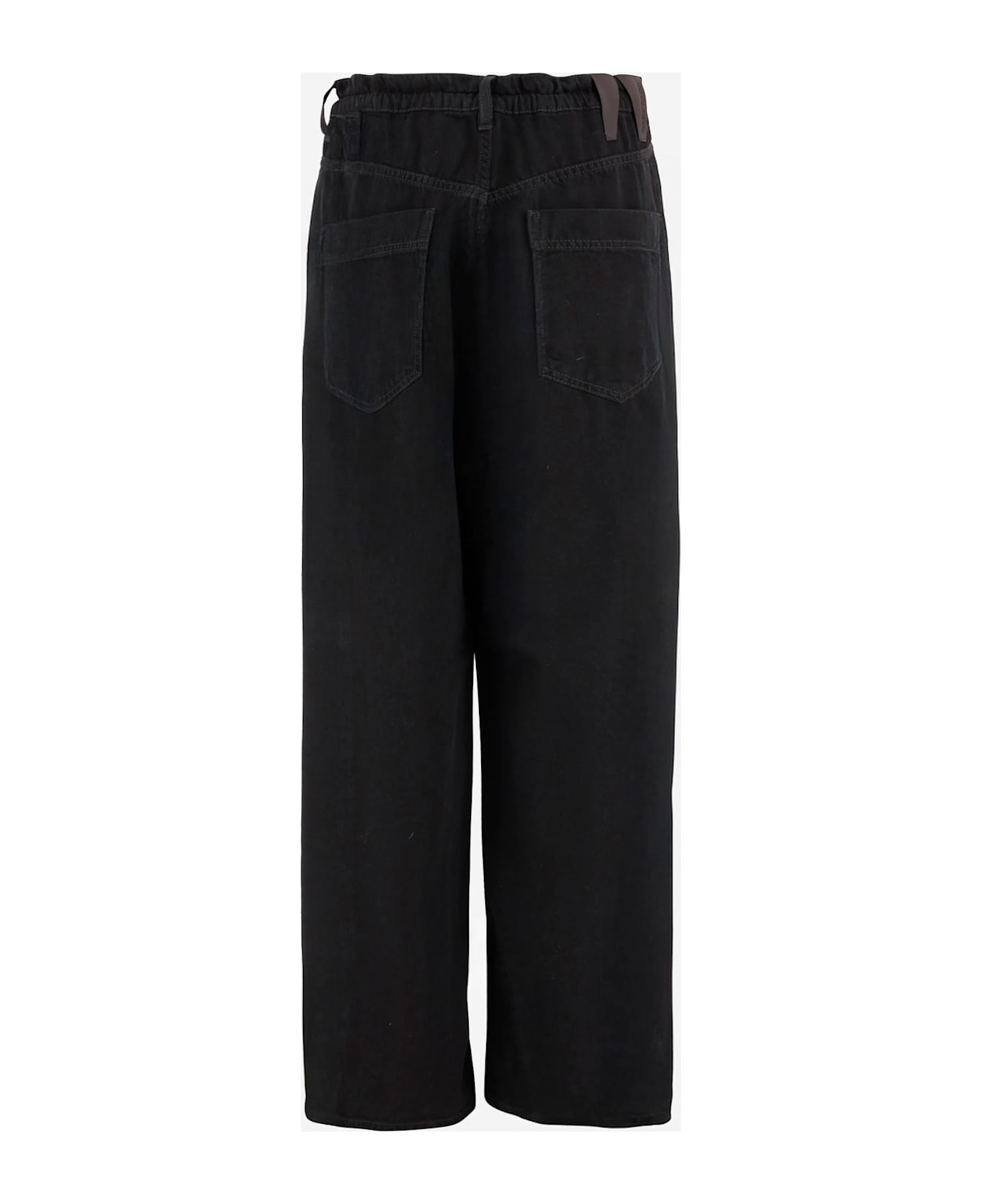 DARKPARK Iris Cotton And Lyocell Trousers With Drawstring - Black