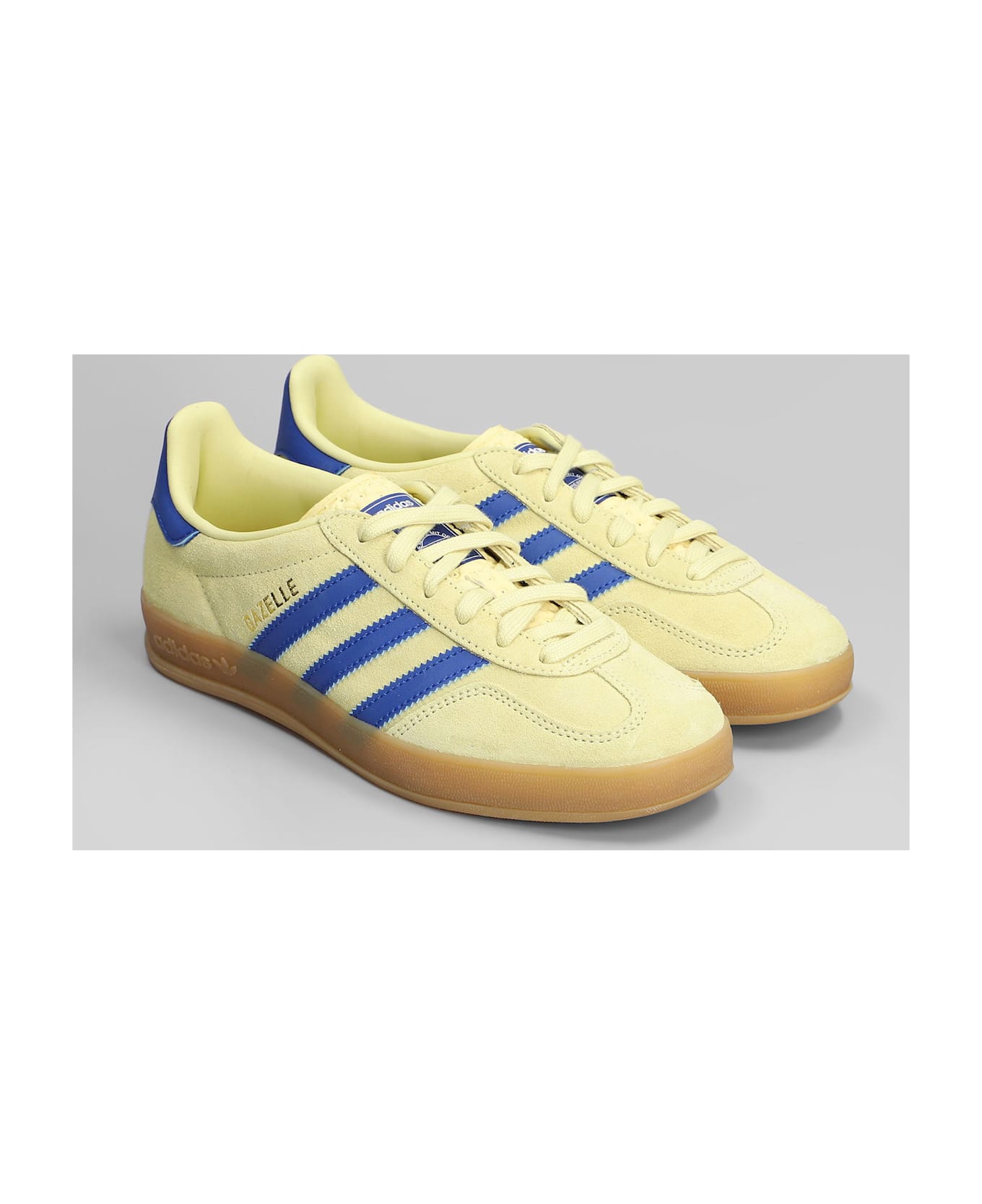 Adidas Gazelle Indoor Sneakers In Yellow Suede - yellow