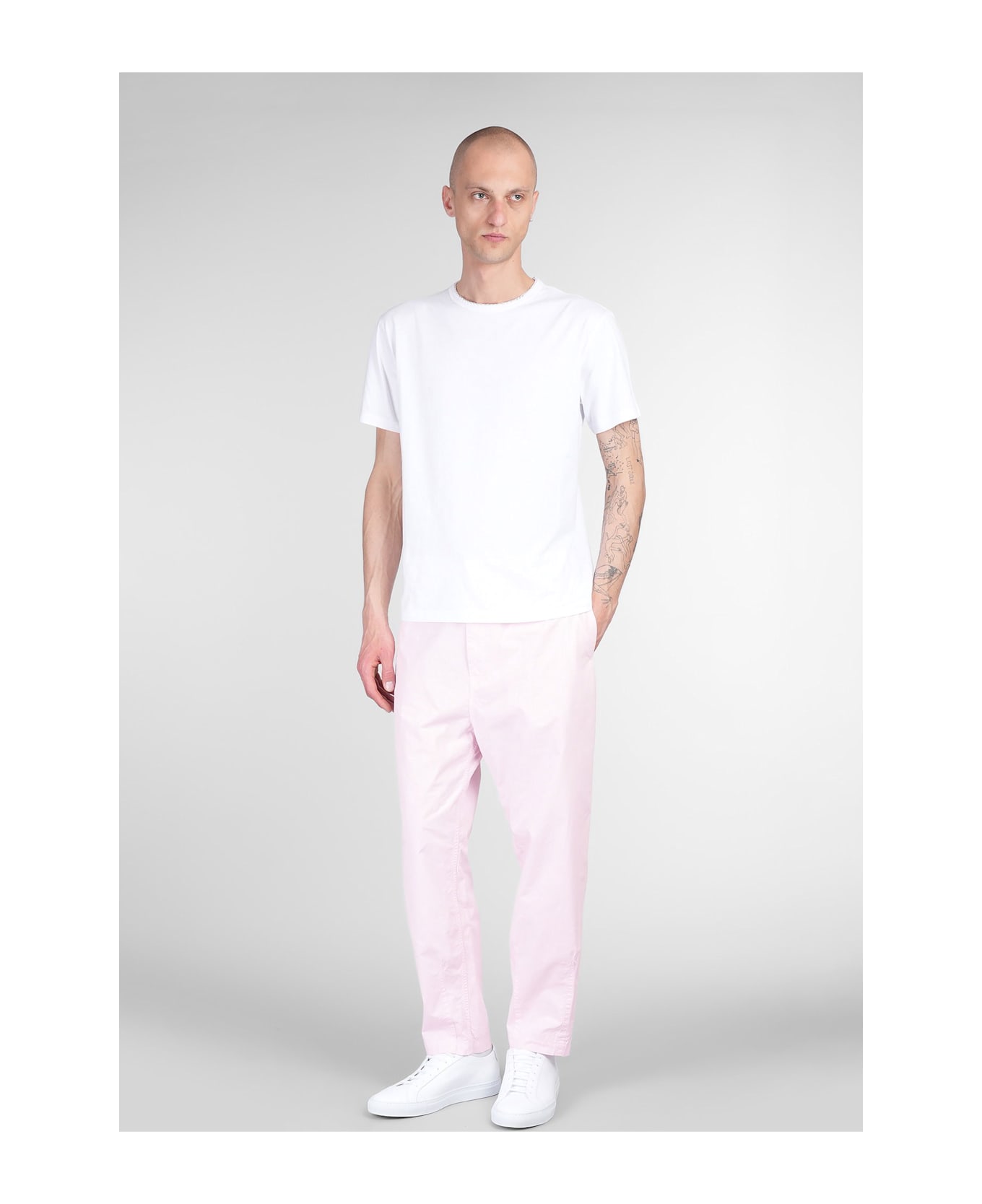 Mauro Grifoni Pants In Rose-pink Cotton - rose-pink