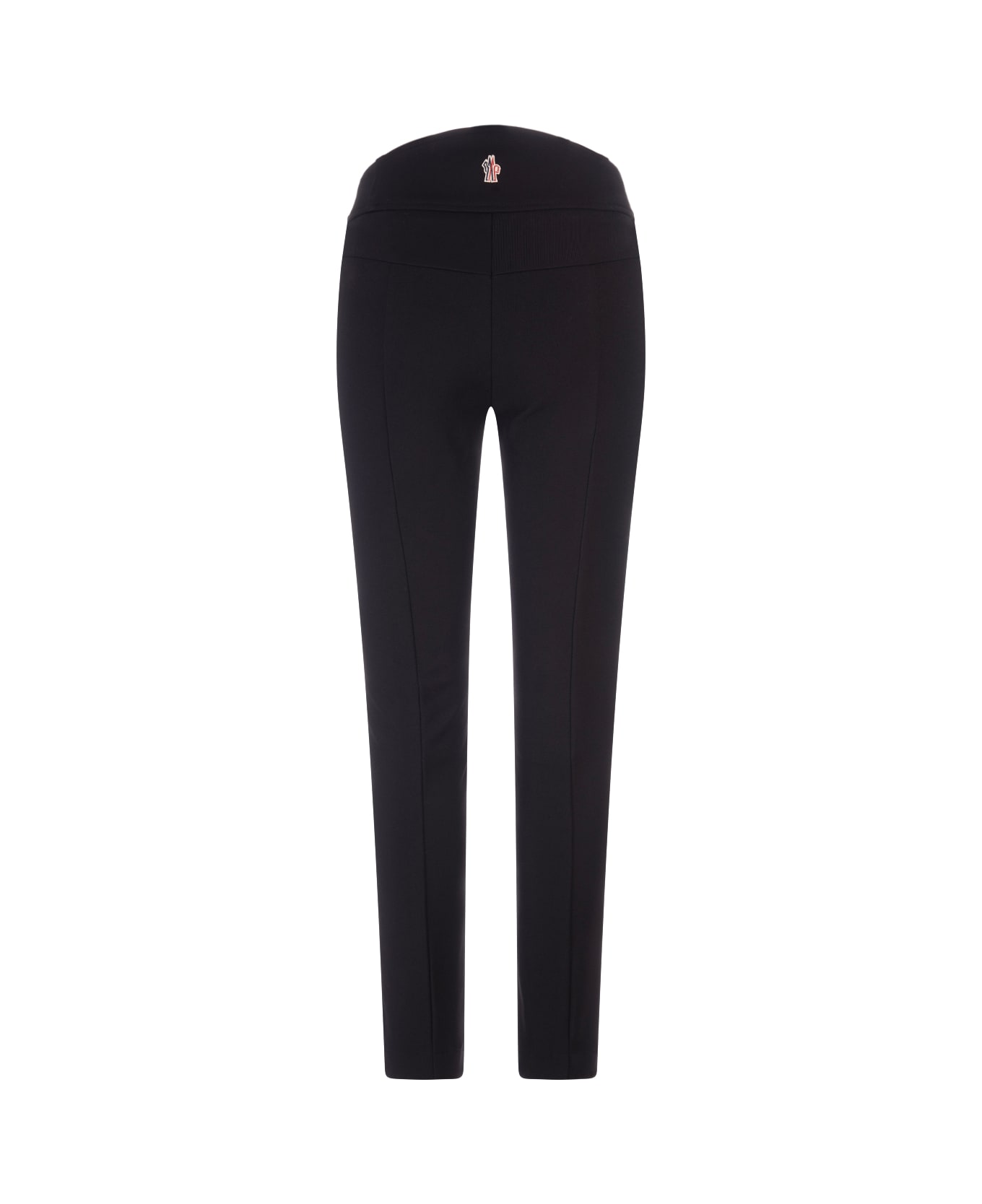 Moncler Woman Black Trousers In Technical Twill - Black