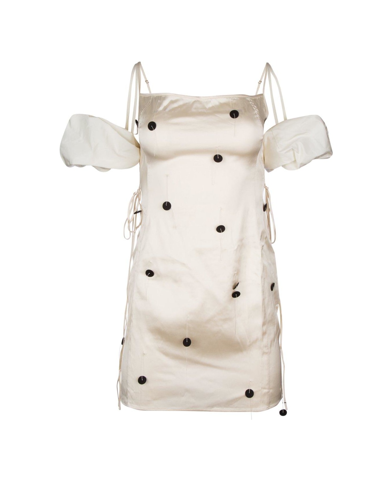 Jacquemus Puffed Sleeve Mini Dress - White