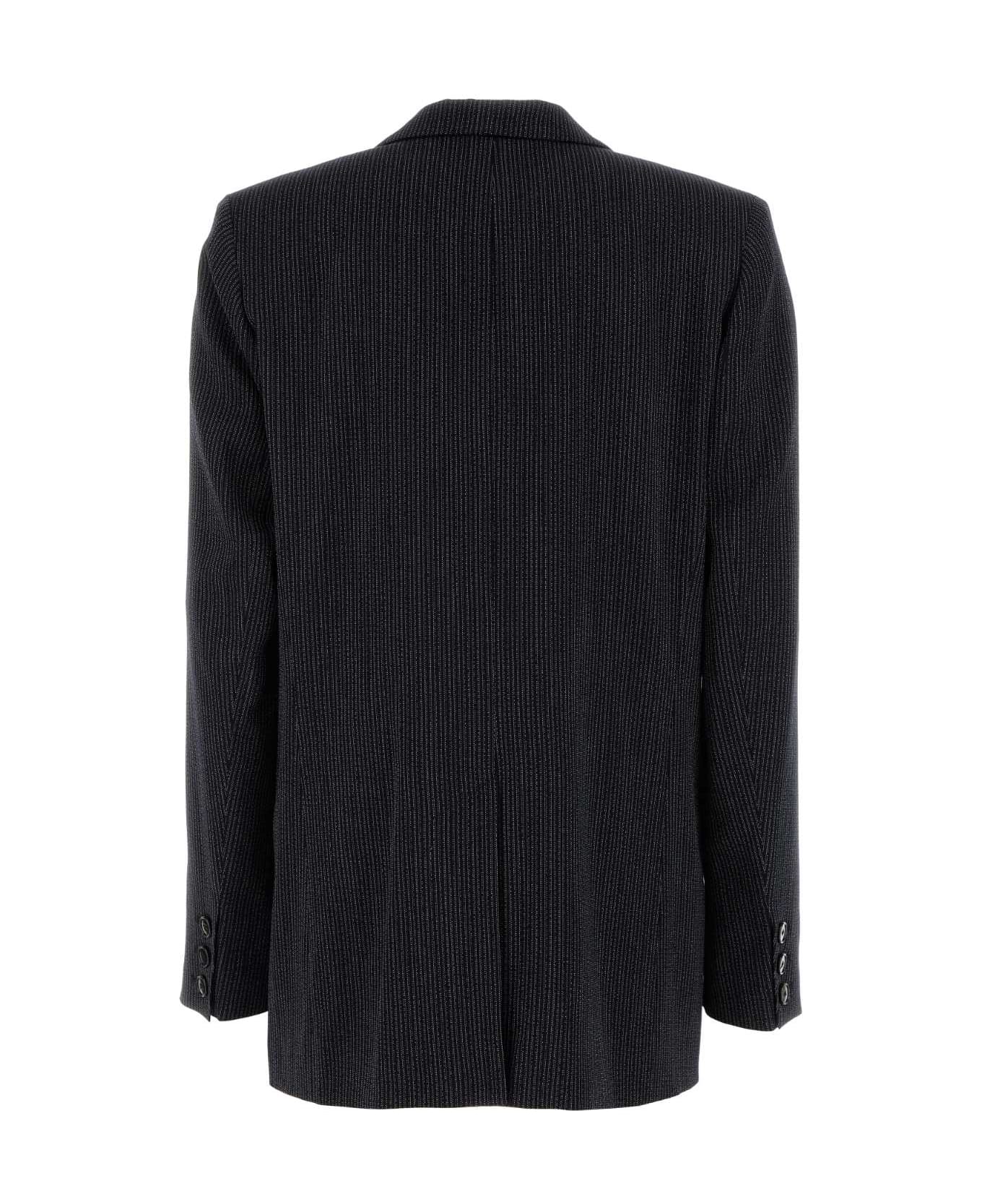 Isabel Marant Embroidered Stretch Wool Blend Omelia Blazer - BLACKMIDNIGHT