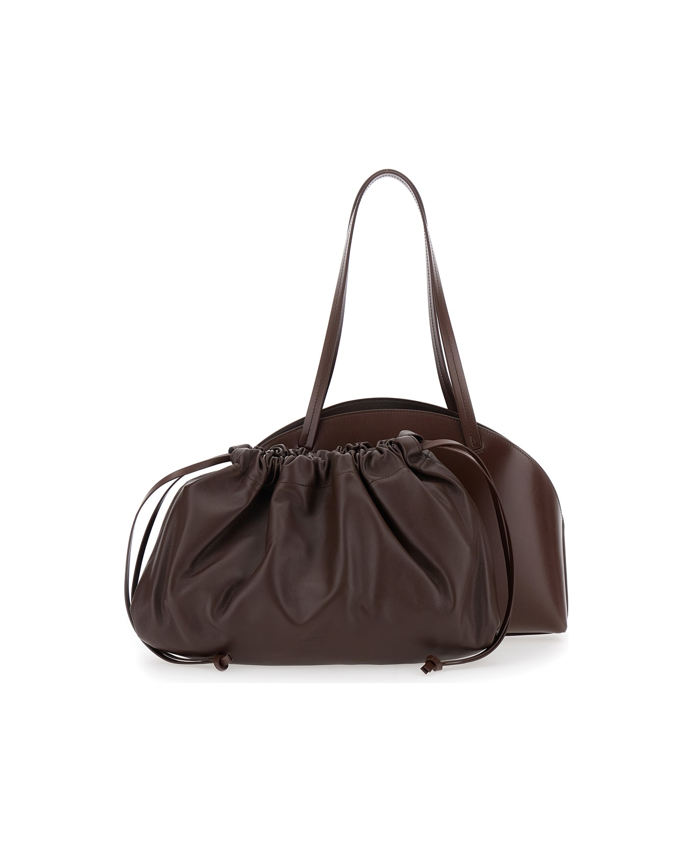 Jil Sander Curve Shoulder Bag - Brown
