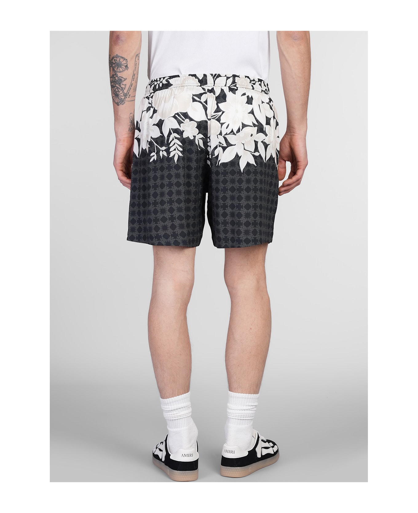 AMIRI Shorts In Black Viscose - black