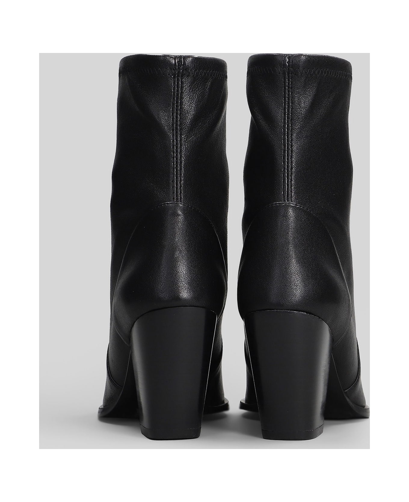 Stuart Weitzman Jolene Bootie High Heels Ankle Boots In Black Leather - black