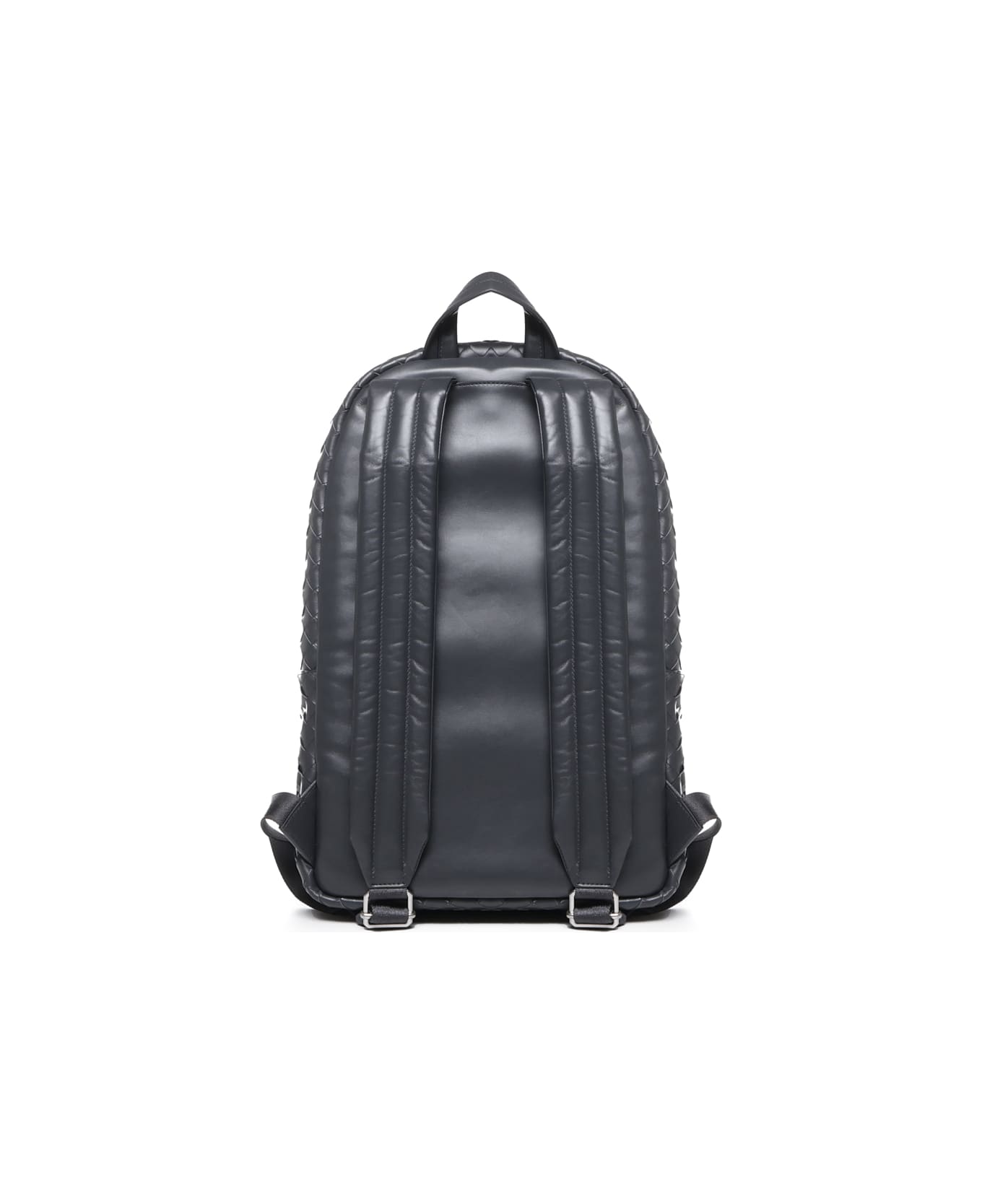 Bottega Veneta Intreccio Backpack In Calfskin - Ardoise
